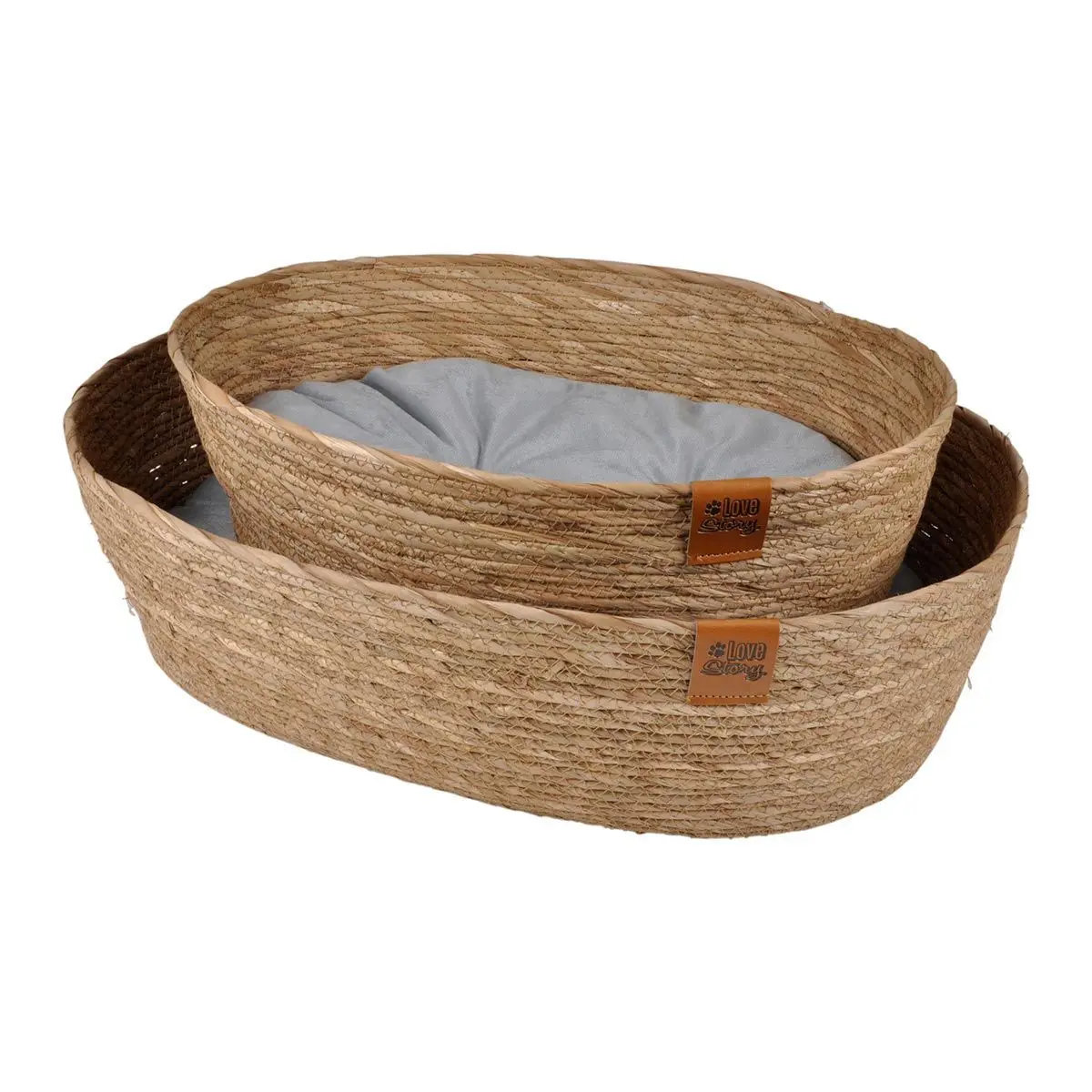 Lot de 2 Paniers pour Chien & Chat «Nomade» 57cm Naturel
