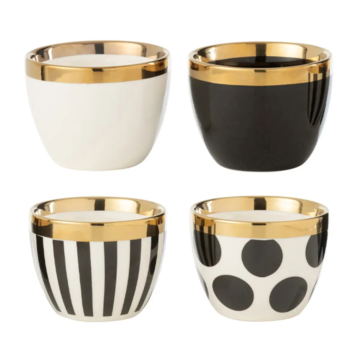 Lot de 4 Tasses en Céramique «Faye» 18cl Multicolore