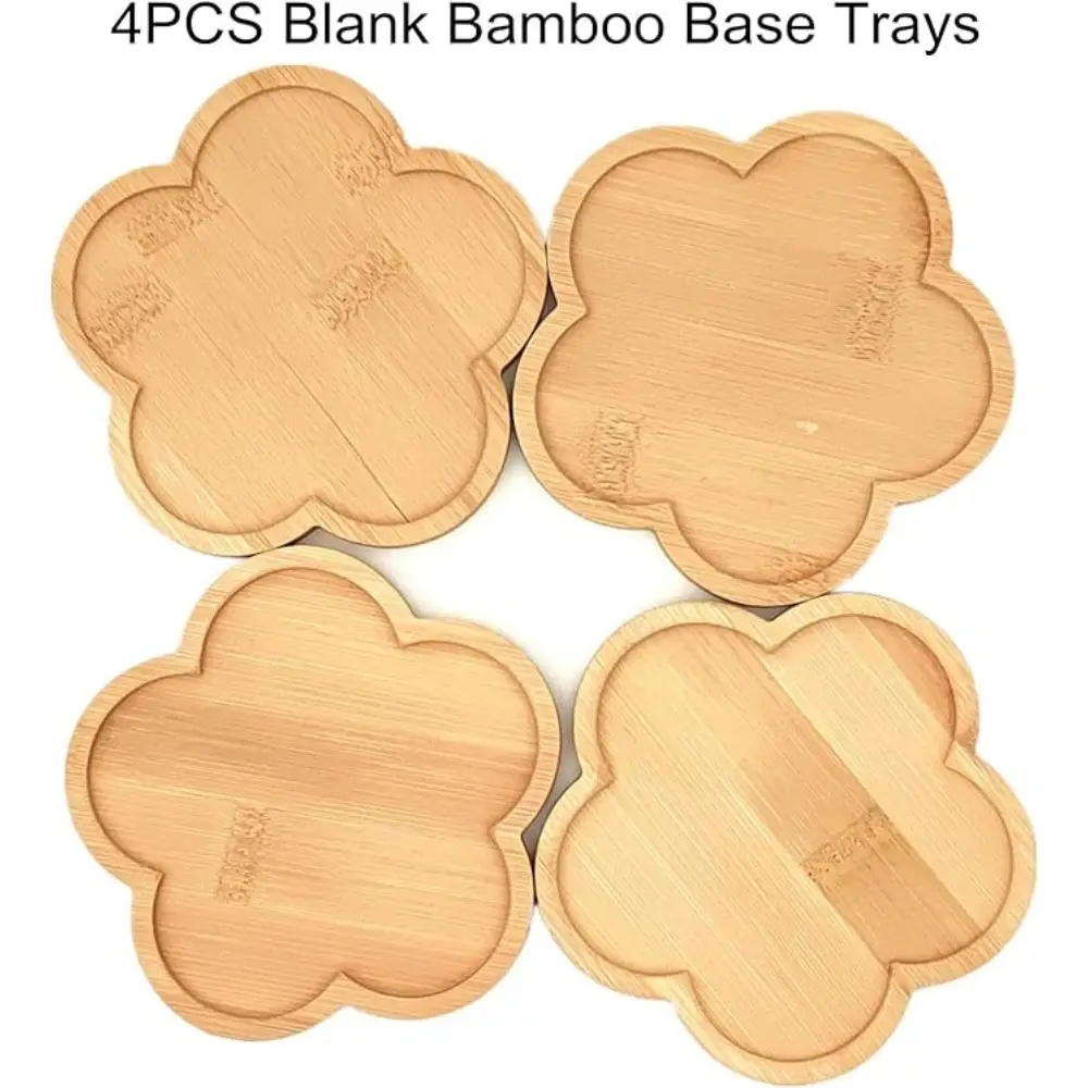 Lot de 4 Dessous de Verre en Mosaïque de Bambou