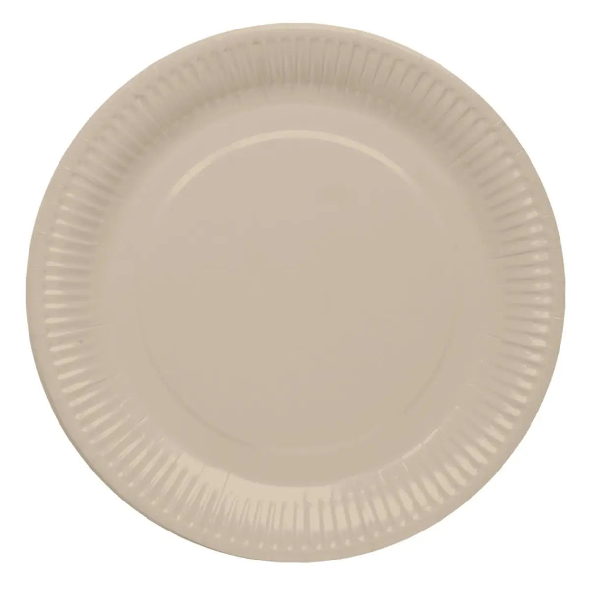 Lot de 20 Assiettes en Carton «Vitamine» 23cm Lin