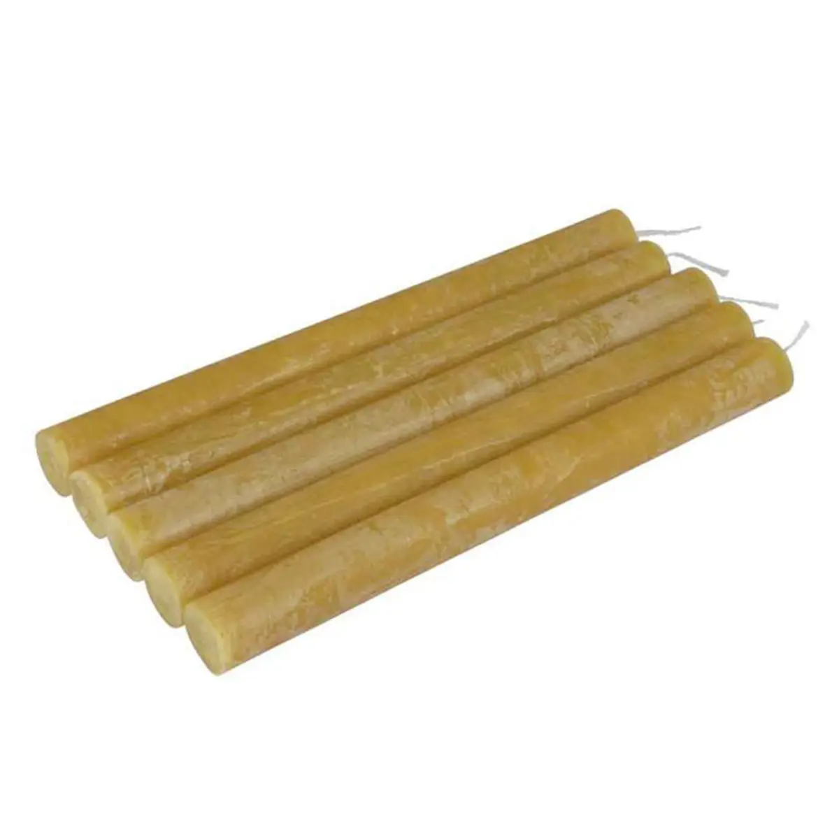 Lot de 5 Bougies Chandelier «Rustique» 20cm Jaune