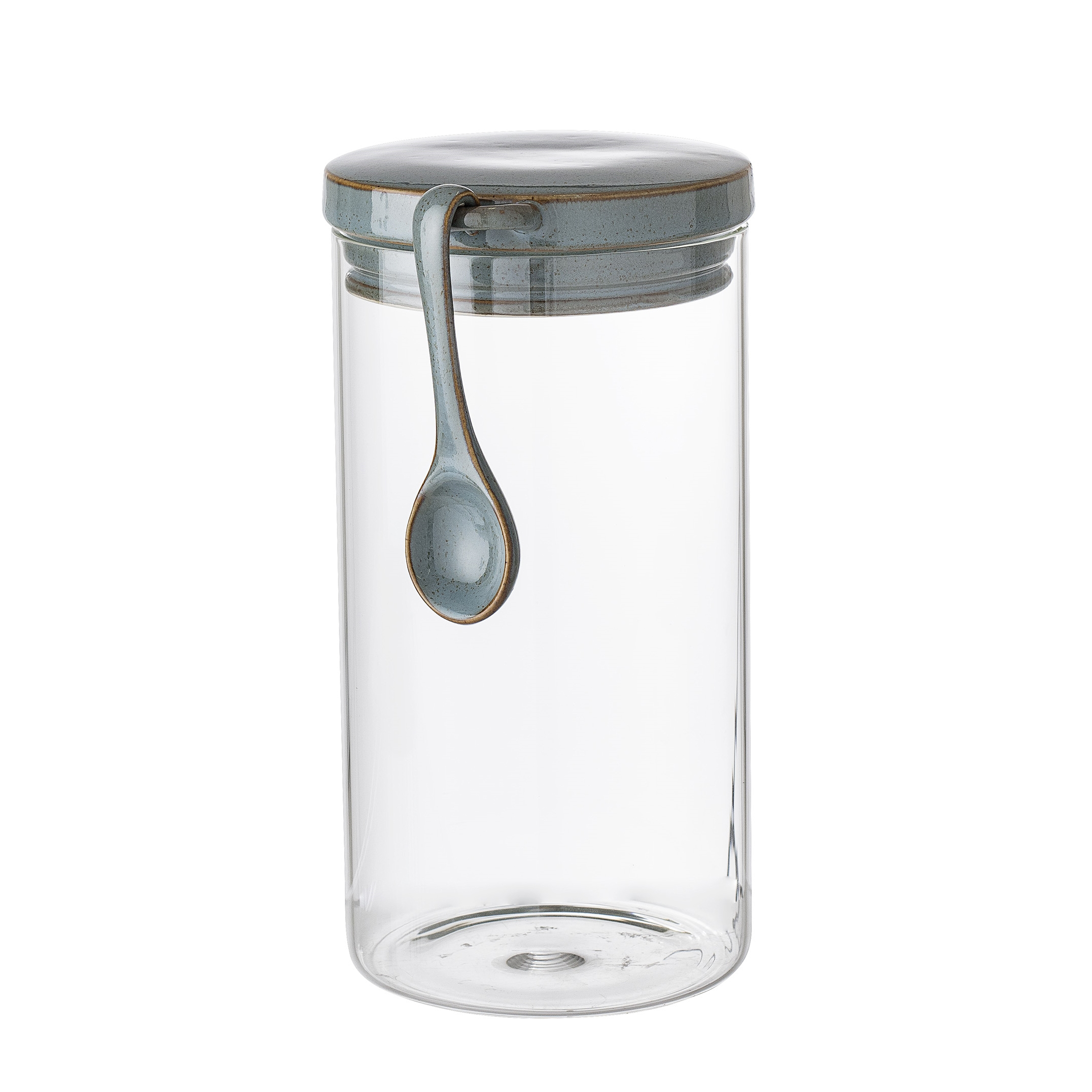 Bote de cristal con tapa y cuchara Pixie.jq{font-size:18px}22 cm