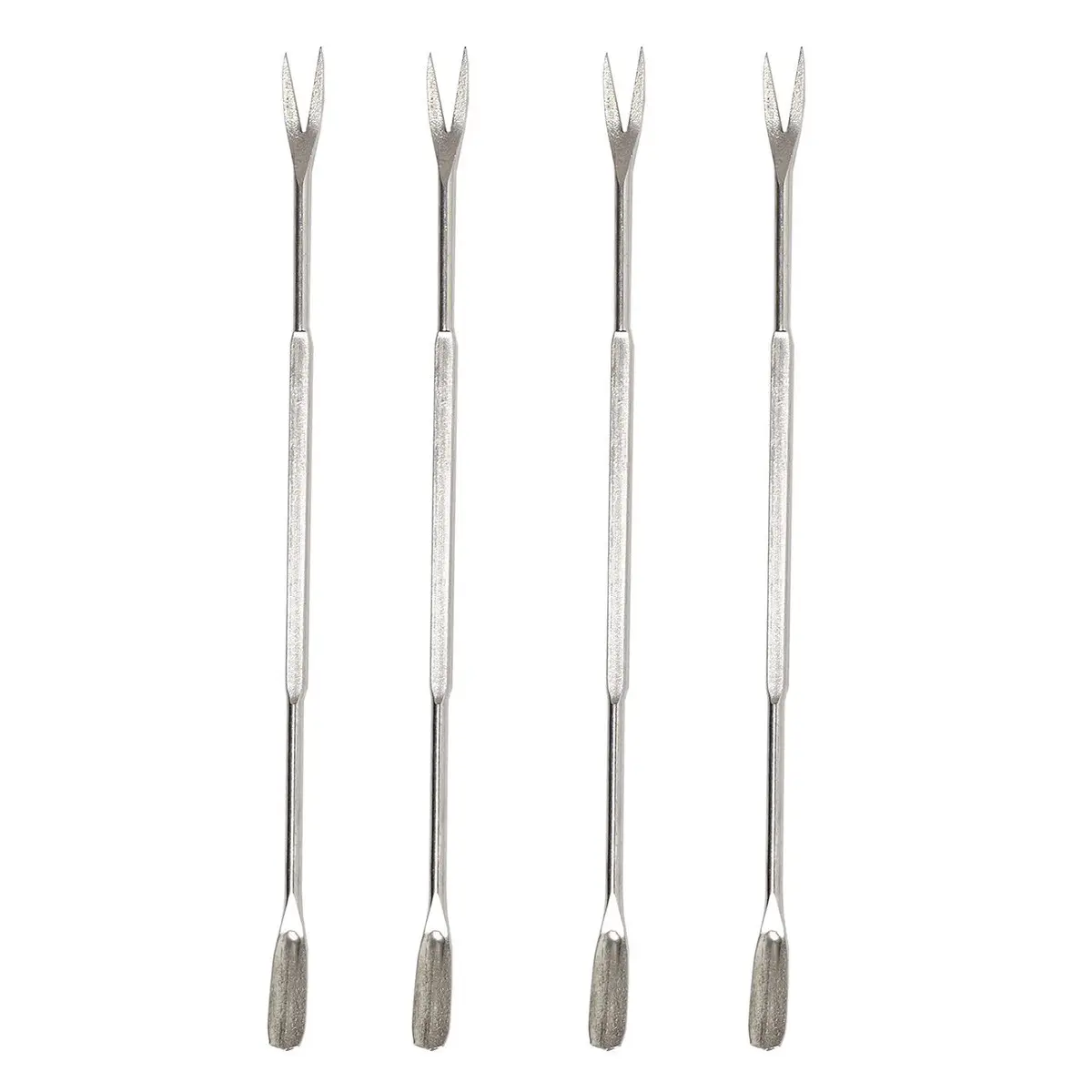Lot de 4 Curettes à Crustacés «Métal» 18cm Argent