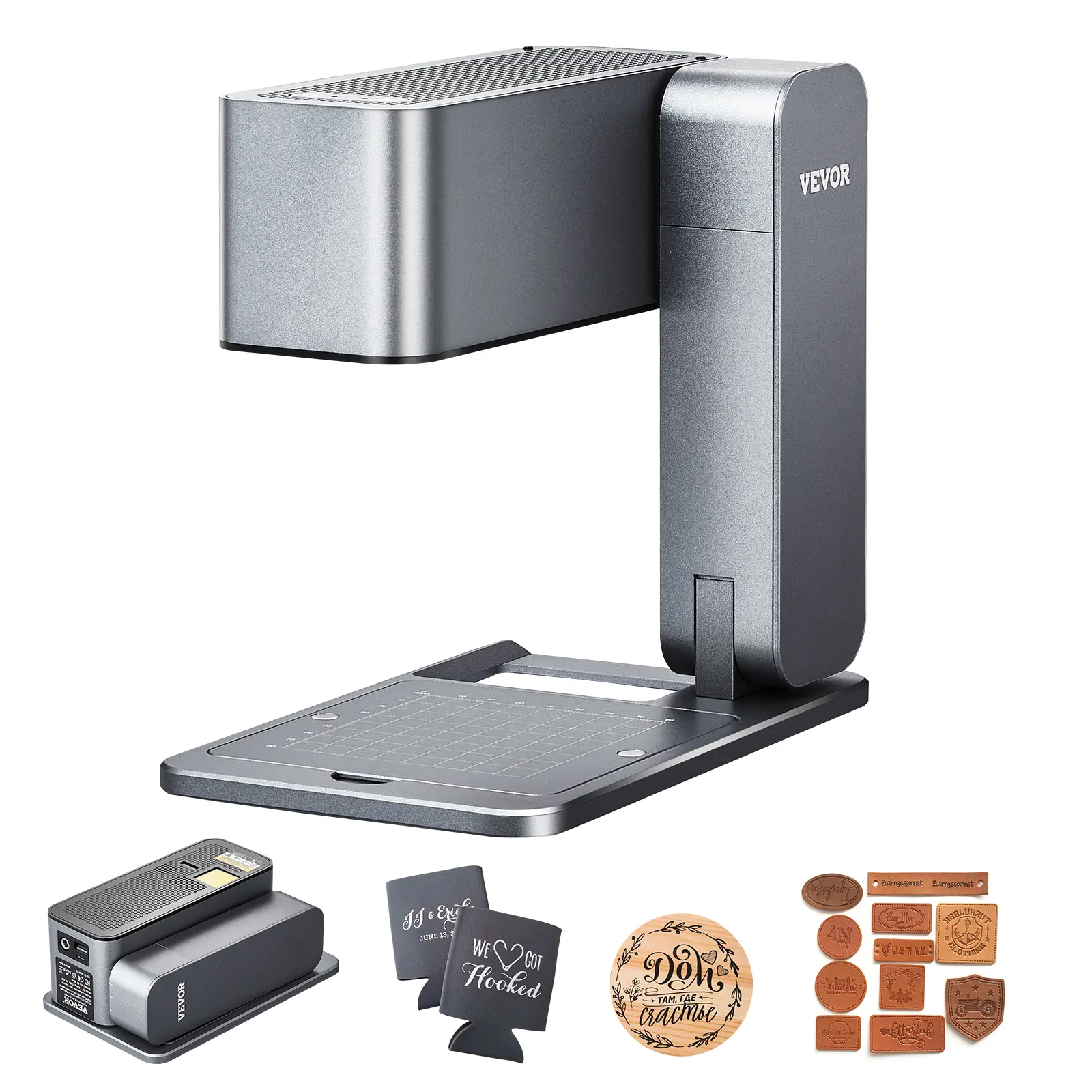 Graveur laser portable 5 W, vitesse 600 mm/s. Pour bois, cuir, acrylique.