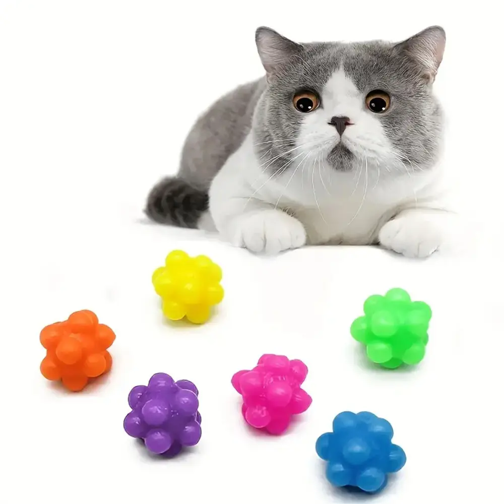 Lot de 5 balles colorées pour chat et chien DtopbuyAge
