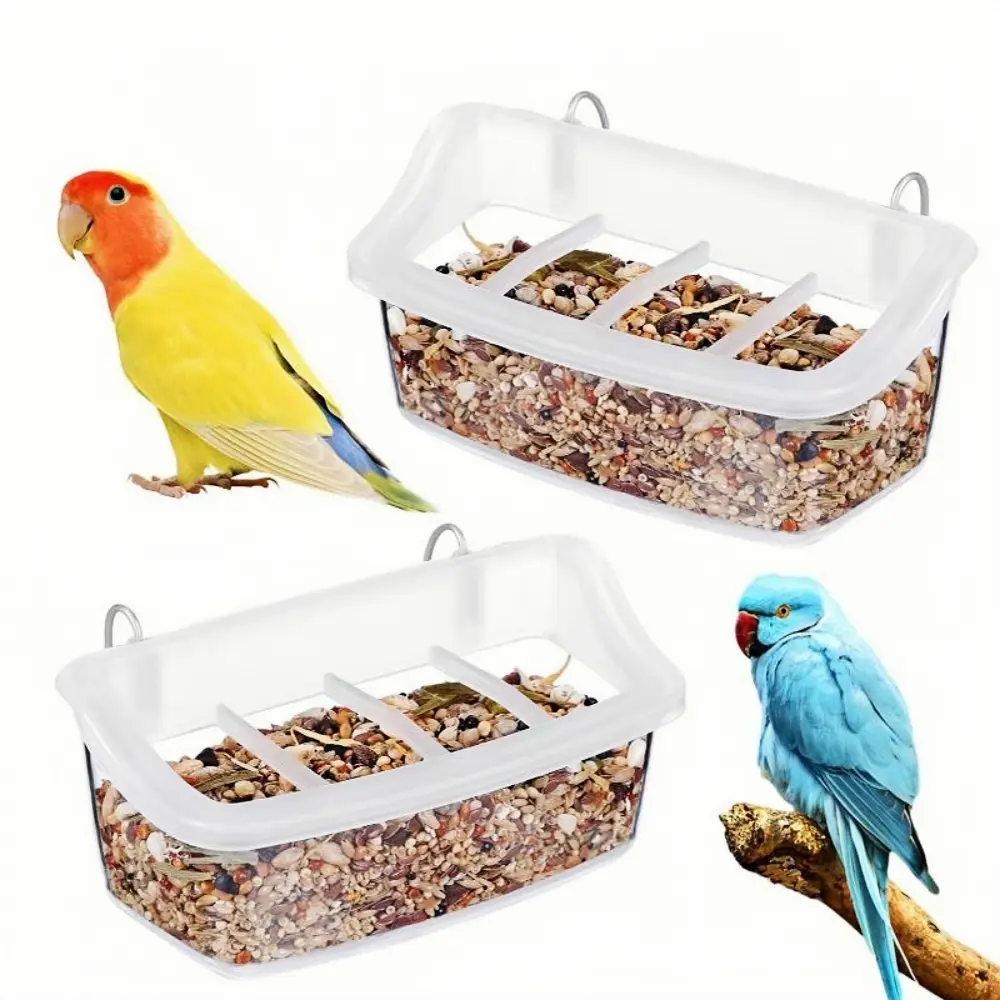 Lot de 2 mangeoires suspendues en plastique pour oiseaux DtopbuyAge