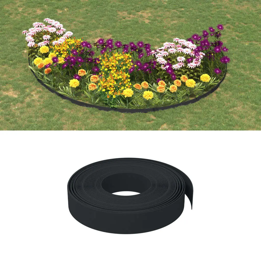 Lot de 4 bordure de jardin noir 10 X 10 cm – Prolenta Premium