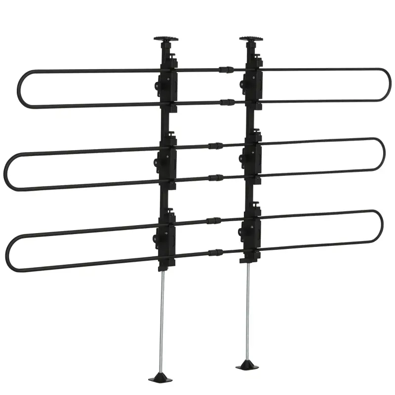 Grille de séparation pour coffre de voiture, acier, noir, 150 x 9 x 124 cm