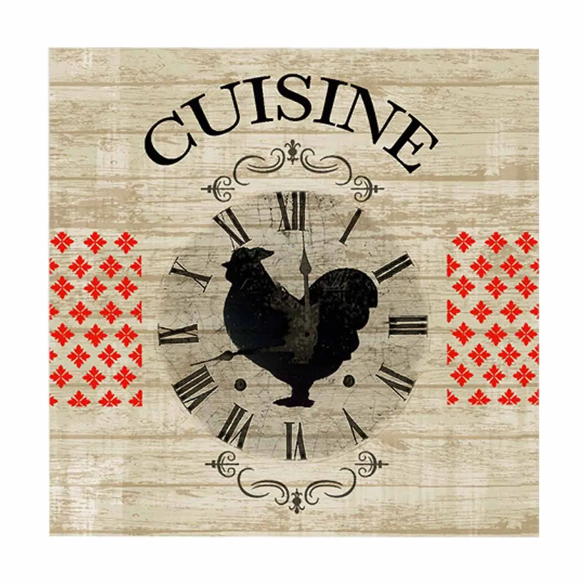 Lot de 20 Serviettes en Papier «Cuisine» 33x33cm Naturel