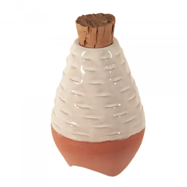 Lot de 3 Poto / Olla Céramique à enterrer Blanc taille S – 18 cl