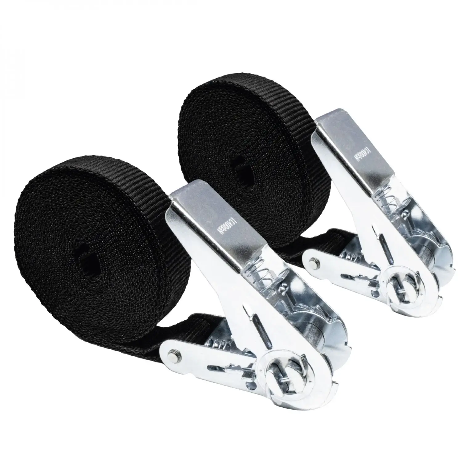 Lot de 2 sangles d’arrimage à cliquet – 25 mm x 5 m – Noir – Linxor