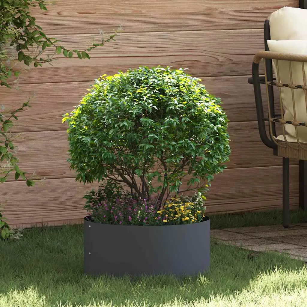 Lot de 5 Bordures de Jardin Acier pour Entourage d’Arbre Rond Ø 40×20 cm Anthracite – ComfortXL Outdoor Living