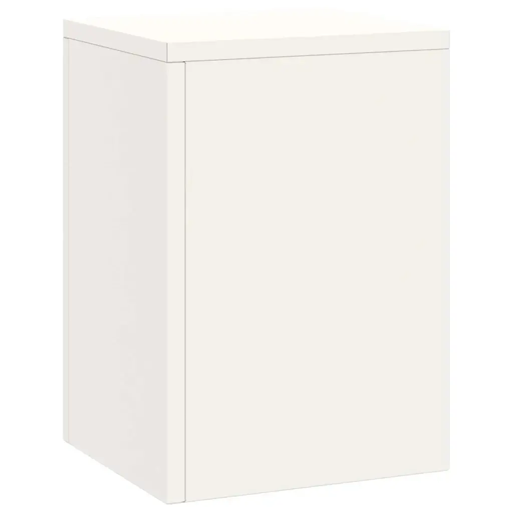 Lot de 3 supports de plantes en hauteur 24 x 24 x 75 cm design moderne jardin terrasse en acier blanc