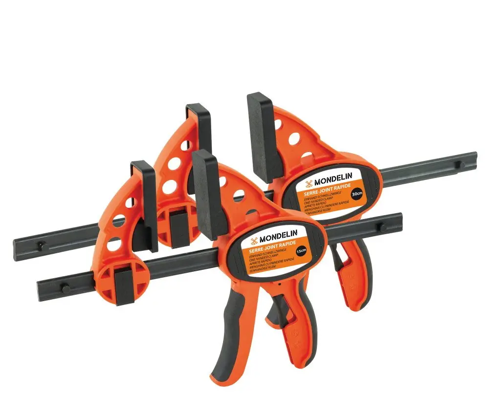 Lot de 2 serre-joints rapides à une main – 15 cm et 30 cm – Mondelin
