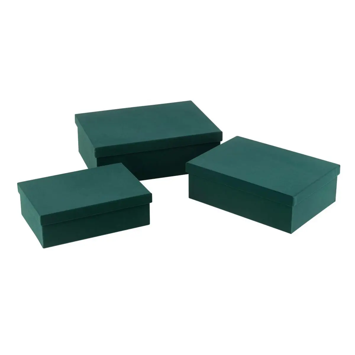 Lot de 3 Boîtes de Rangement «Vaughn» 36cm Vert