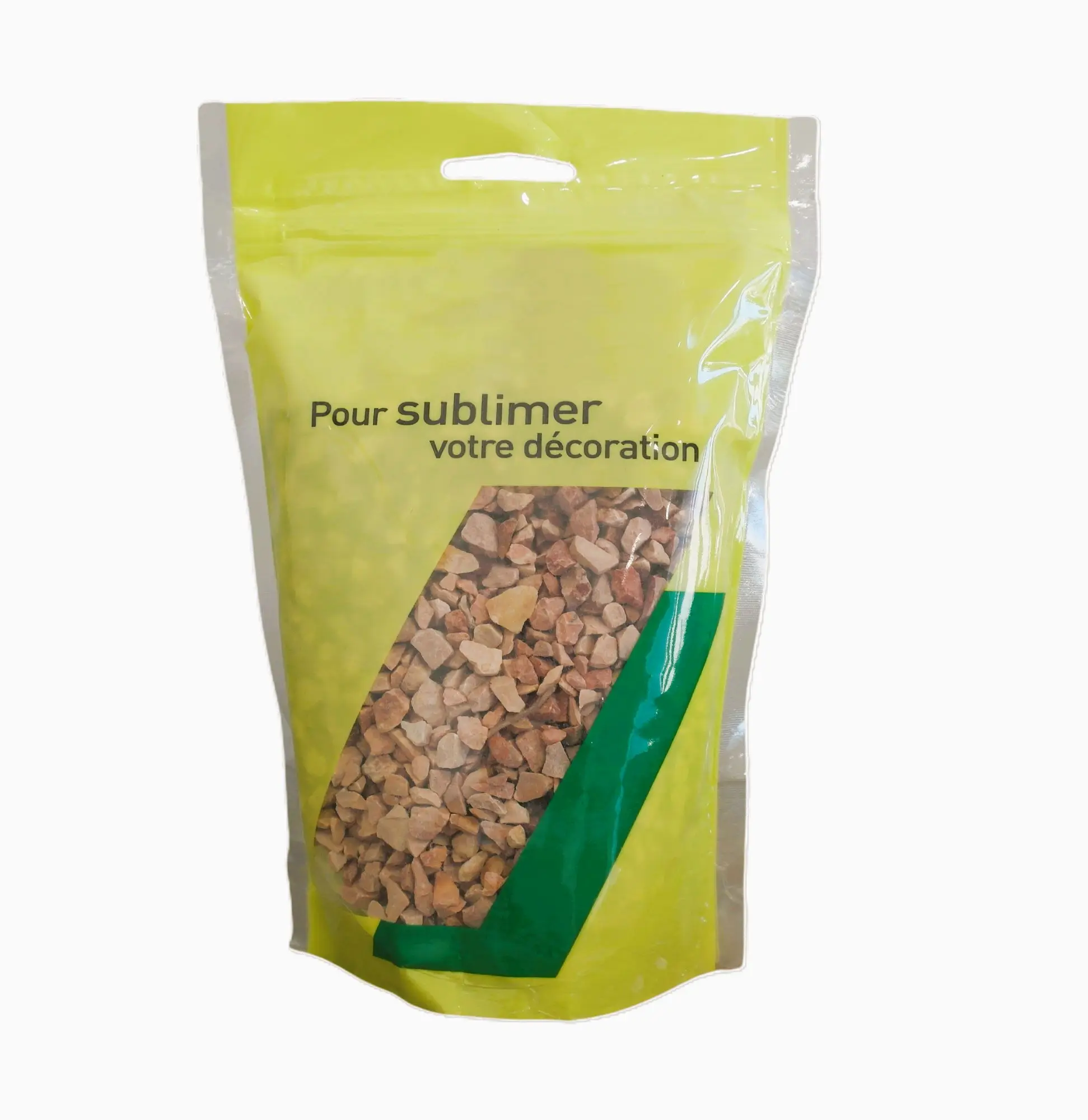 Gravillon rose calcaire 4/6 en berlingot de 1kg