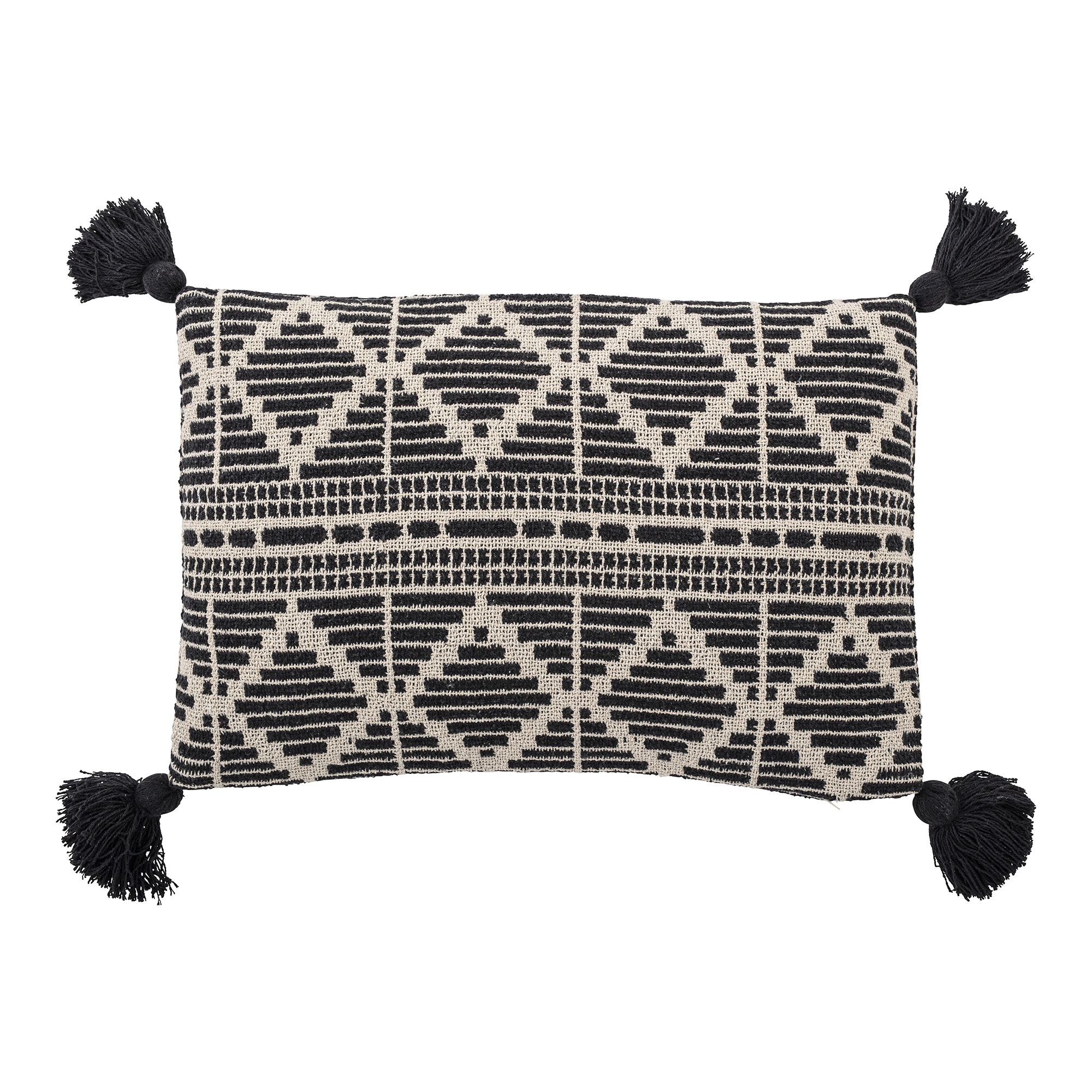 Cojín Bloomingville flecos negros 40×60 cm.iy{font-size:18px}negro