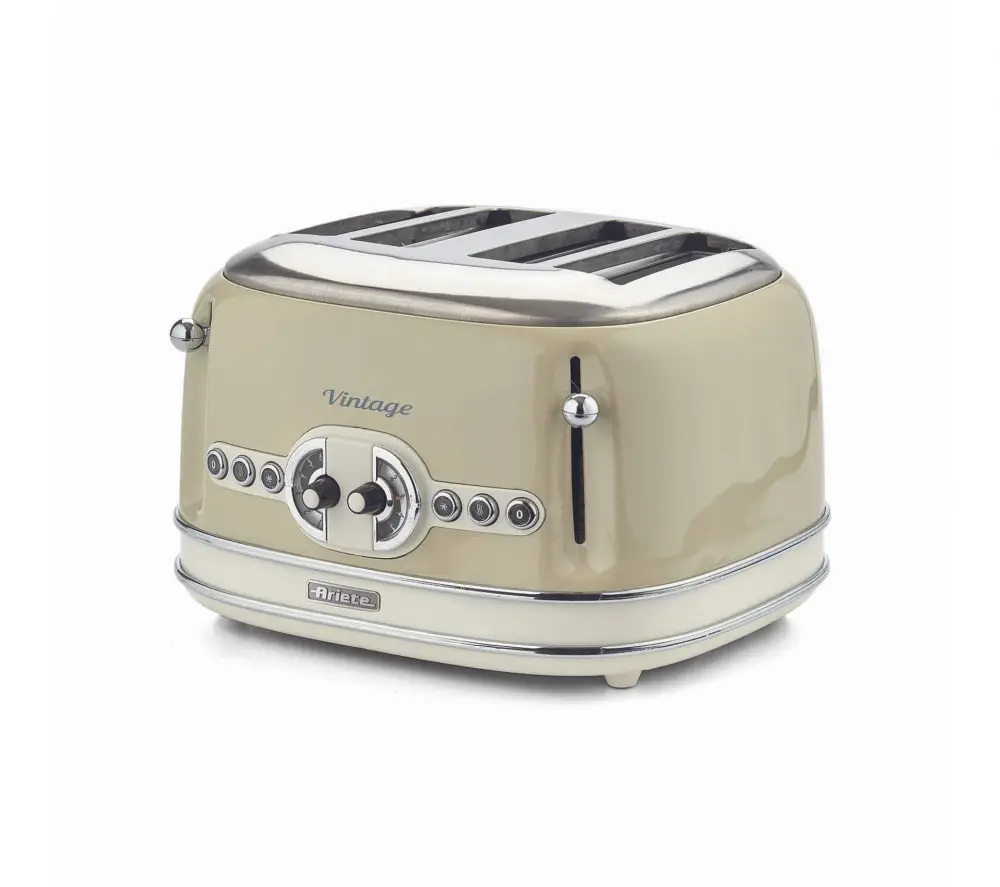 Grille pain 4 fentes vintage beige