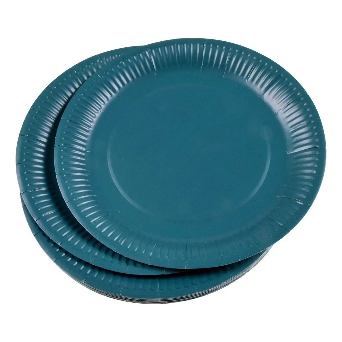 Lot de 20 Assiettes en Carton «Vitamine» 23cm Émeraude