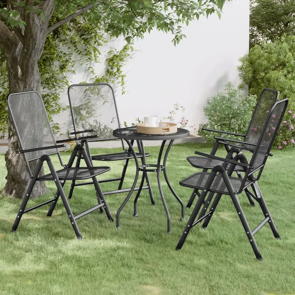 Lot de 4 Chaise bois composite Kiira Anthracite 56,5 X 61 X 106 cm – P87209A