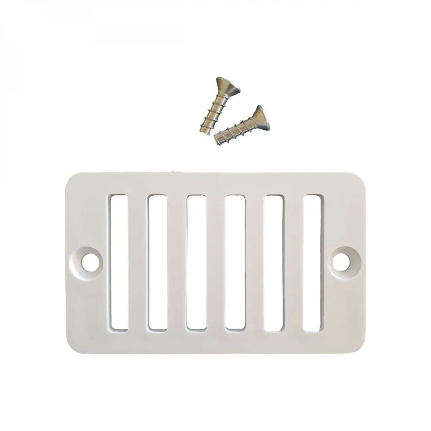 Grille de bonde de fond de piscine rectangulaire + vis
