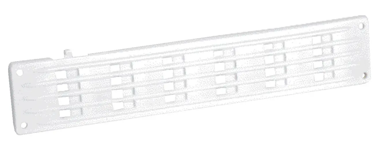 Grille de ventilation en applique rectangulaire plate à fermeture 40x200mm