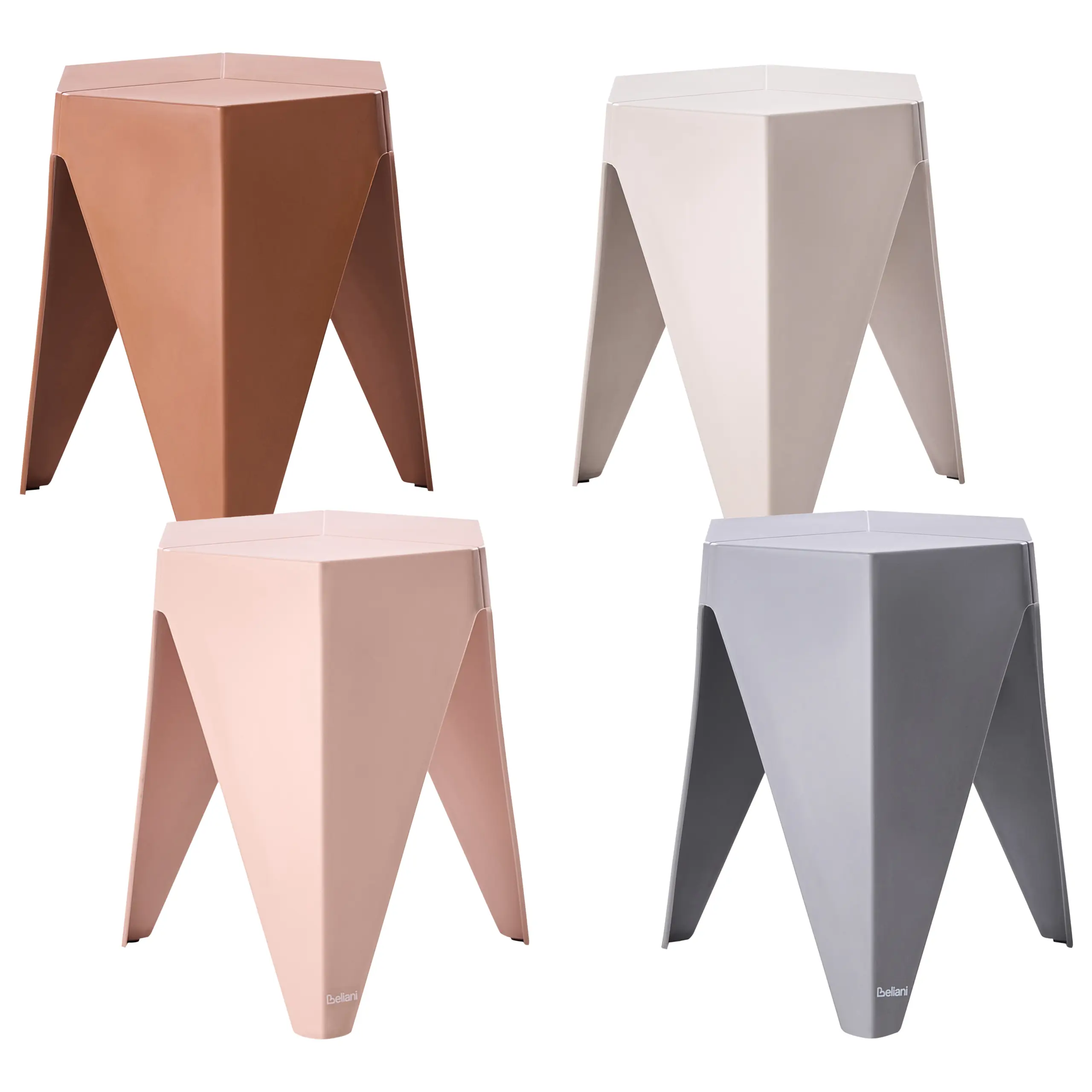 Lot de 4 tabourets de jardin – Chaise de jardin KARAVOS Multicolore