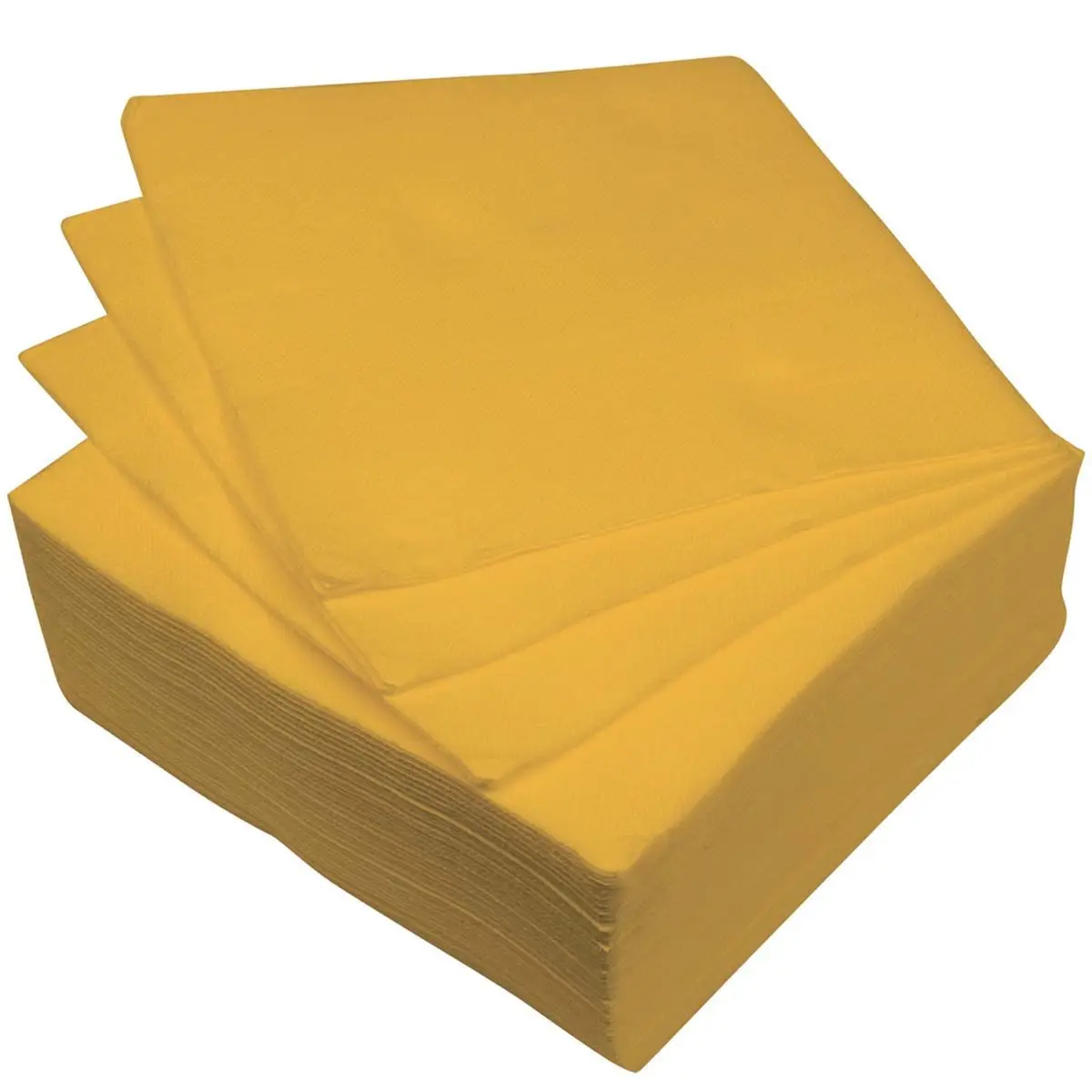 Lot de 40 Serviettes en Papier «Vitamine» 38x38cm Moutarde