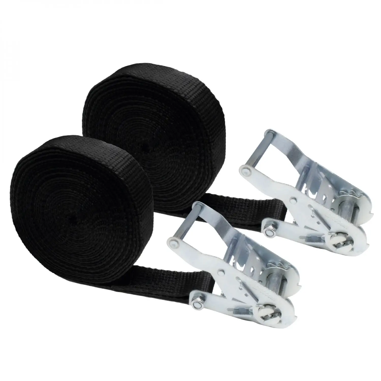Lot de 2 sangles d’arrimage à cliquet – 35 mm x 7 m – Noir – Linxor
