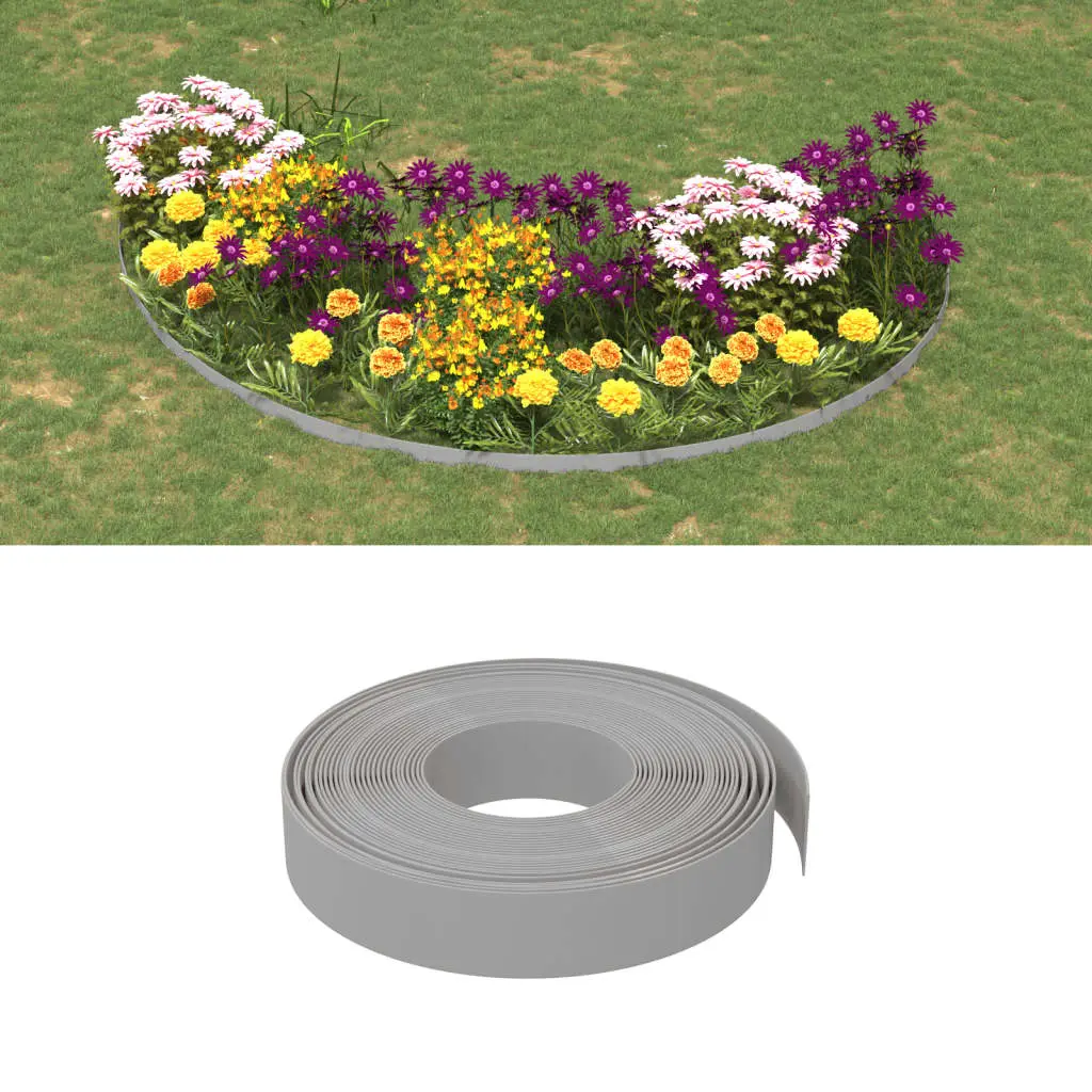 Lot de 4 bordure de jardin gris 10 X 10 cm – Prolenta Premium