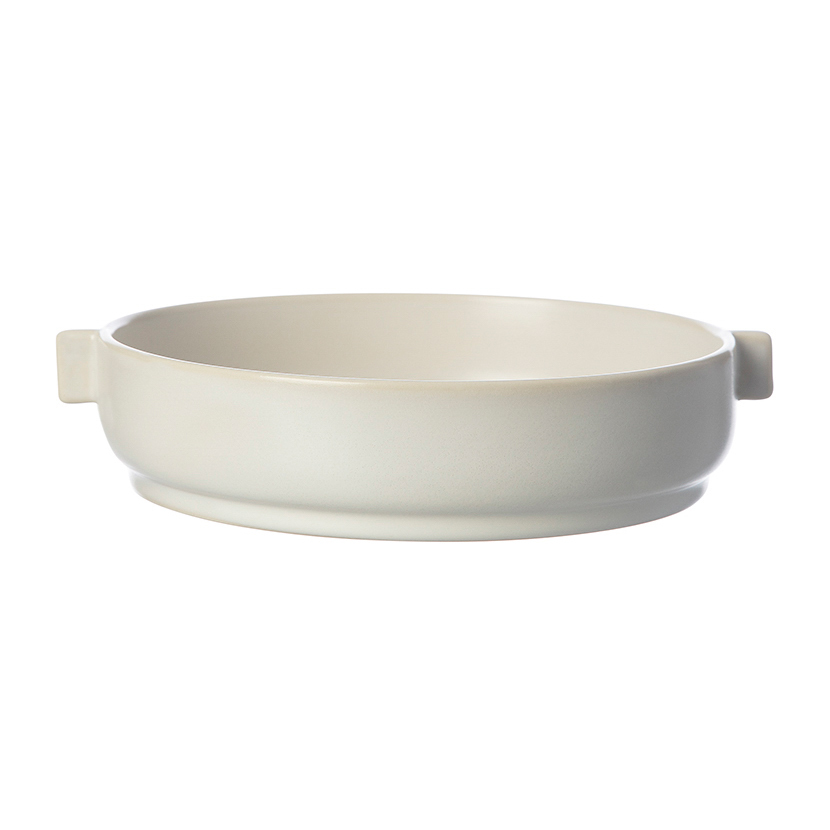 Plato con asa Ernst Ø25 cm.iy{font-size:18px}arena blanca