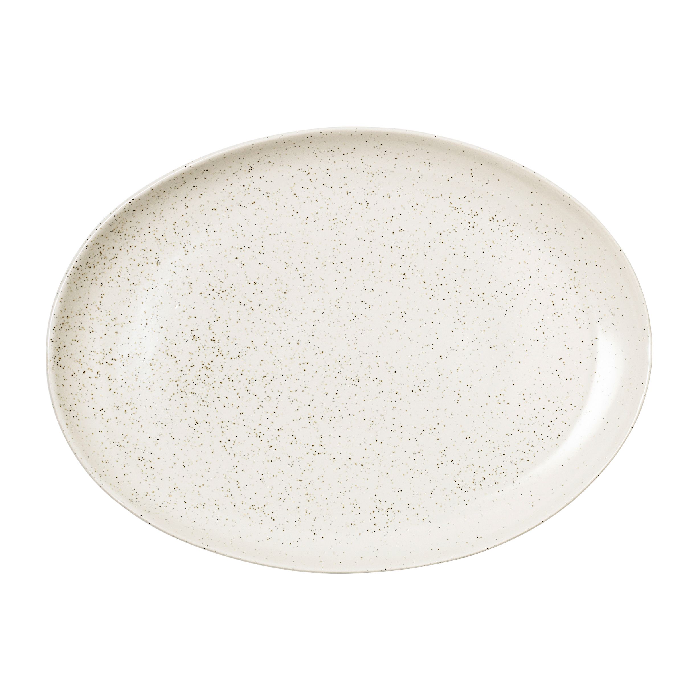 Plato ovalado Nordic Vanilla 35,5 cm.jp{font-size:18px}Cream with grains