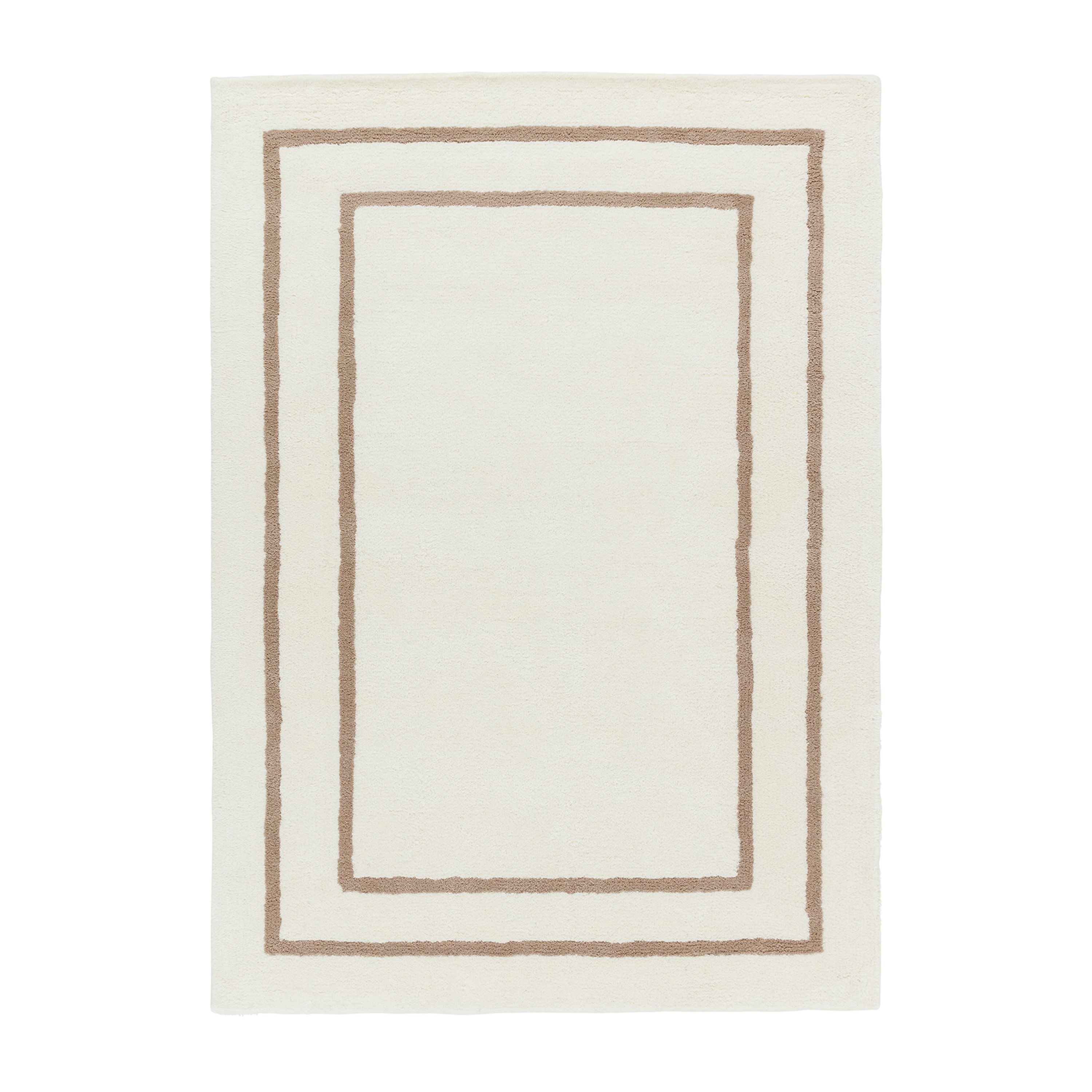 Alfombra de lana Borders.js{font-size:18px}Blanco-beige 170×240 cm
