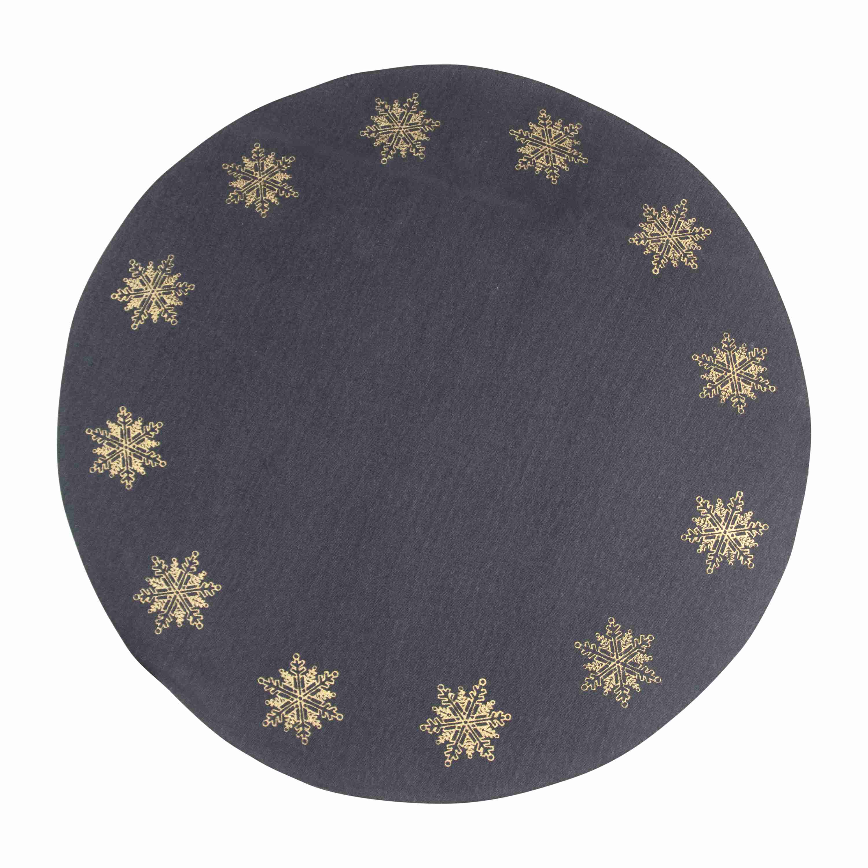 Alfombra árbol de navidad estrella de nieve Ø110 cm.jq{font-size:18px}gris-oro