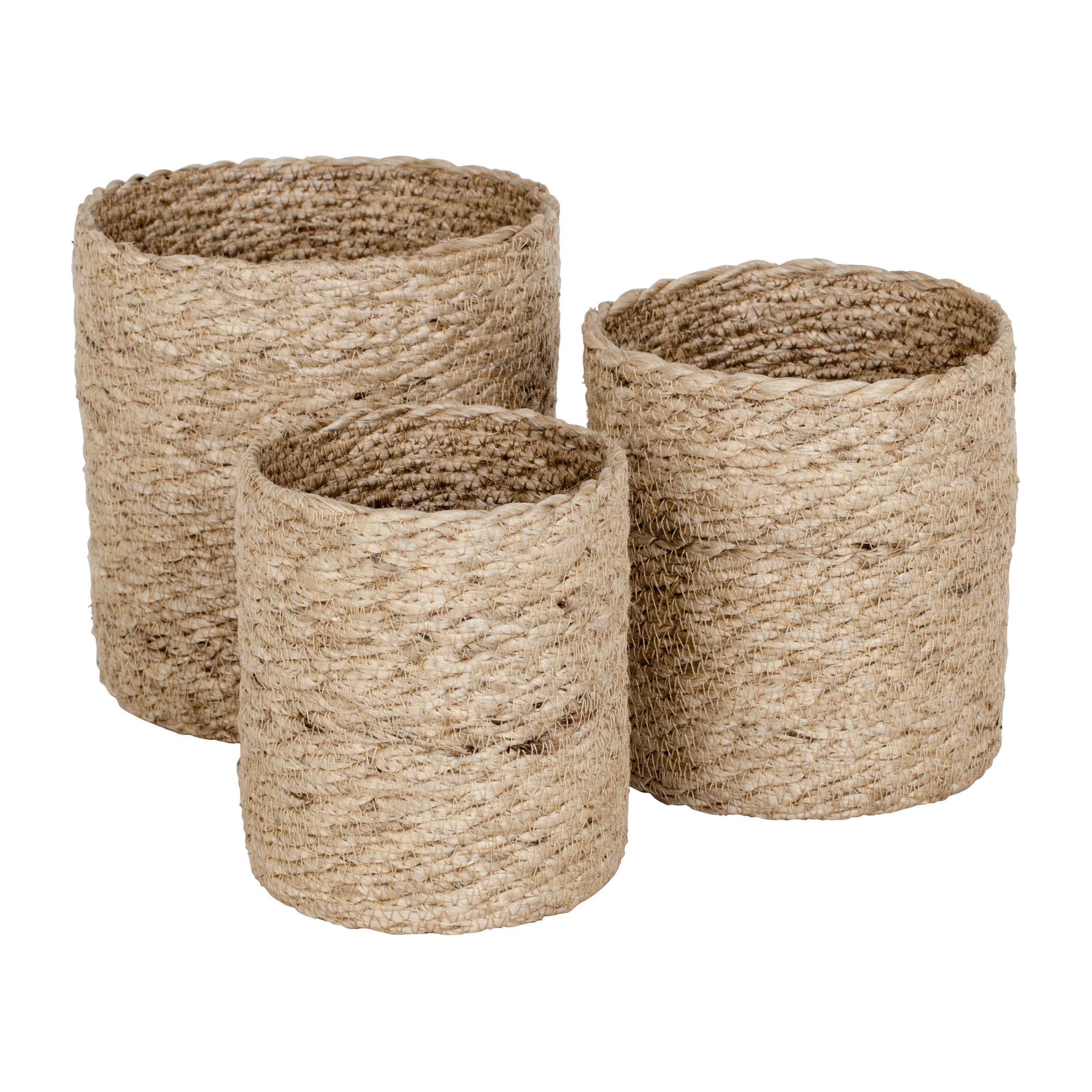Set de 3 cestas Twisted small.jq{font-size:18px}Natural-gris
