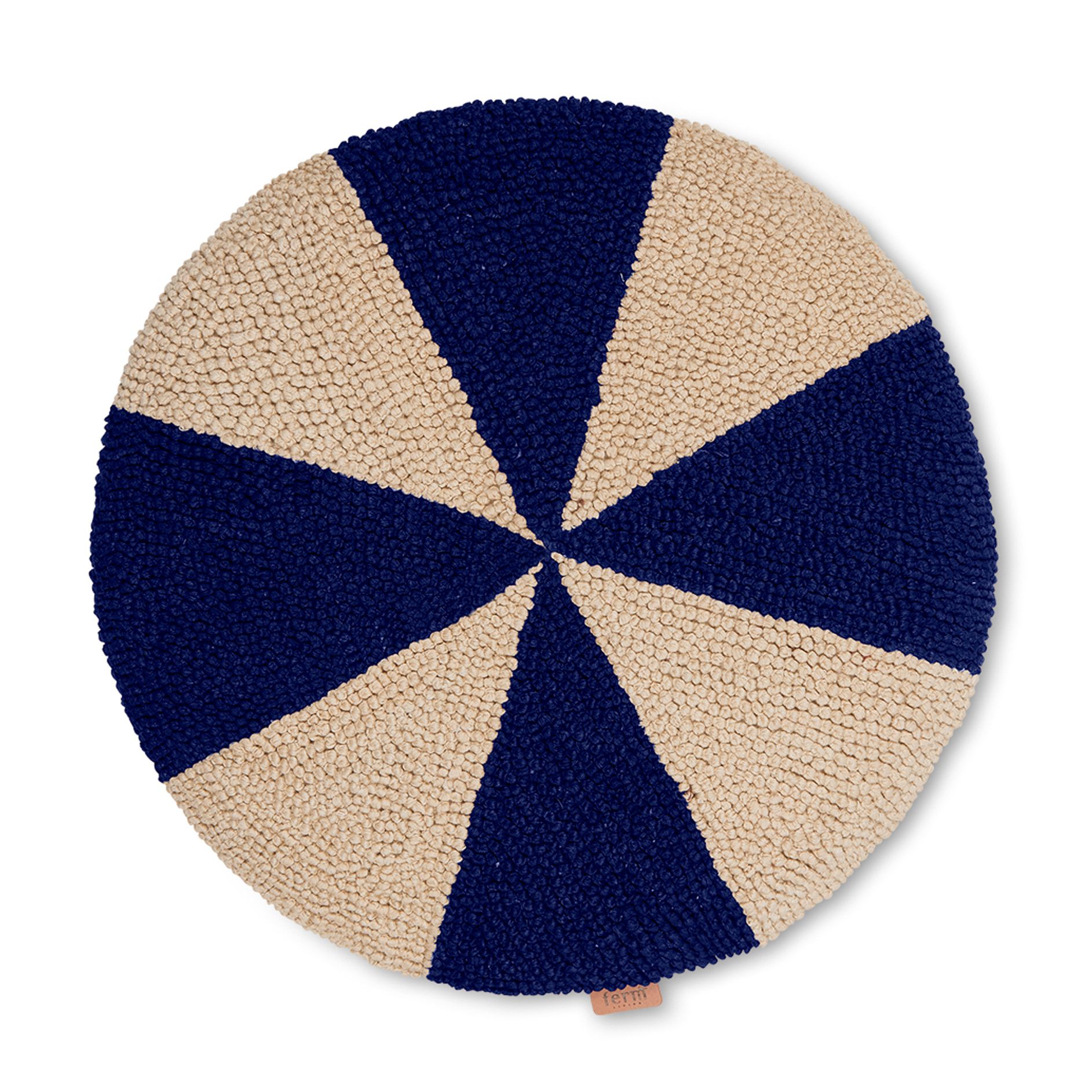 Cojín Arch redondo Ø40 cm.jp{font-size:18px}Bright blue-Off white