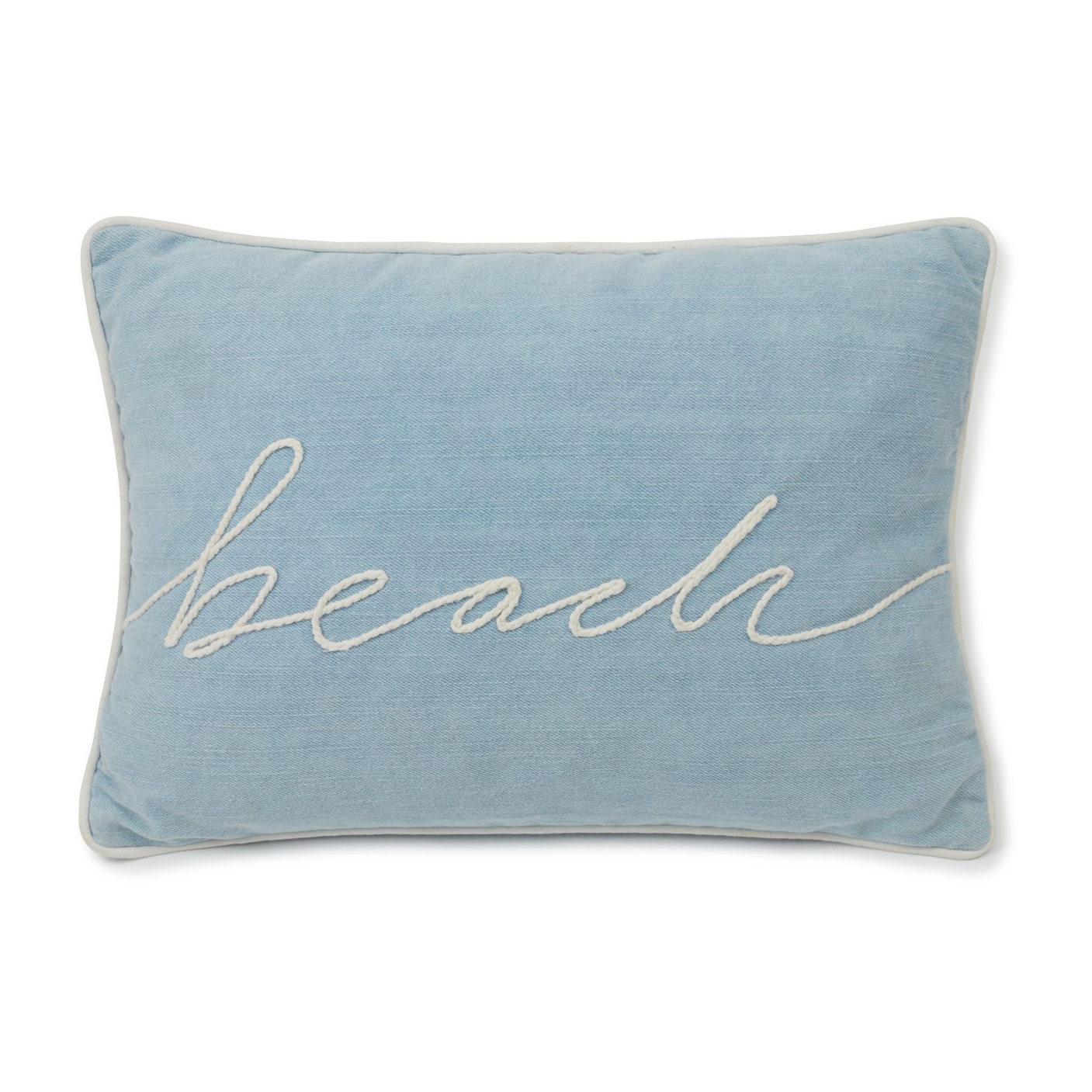 Beach small rope twill Cojín 30×40 cm.jq{font-size:18px}Light blue