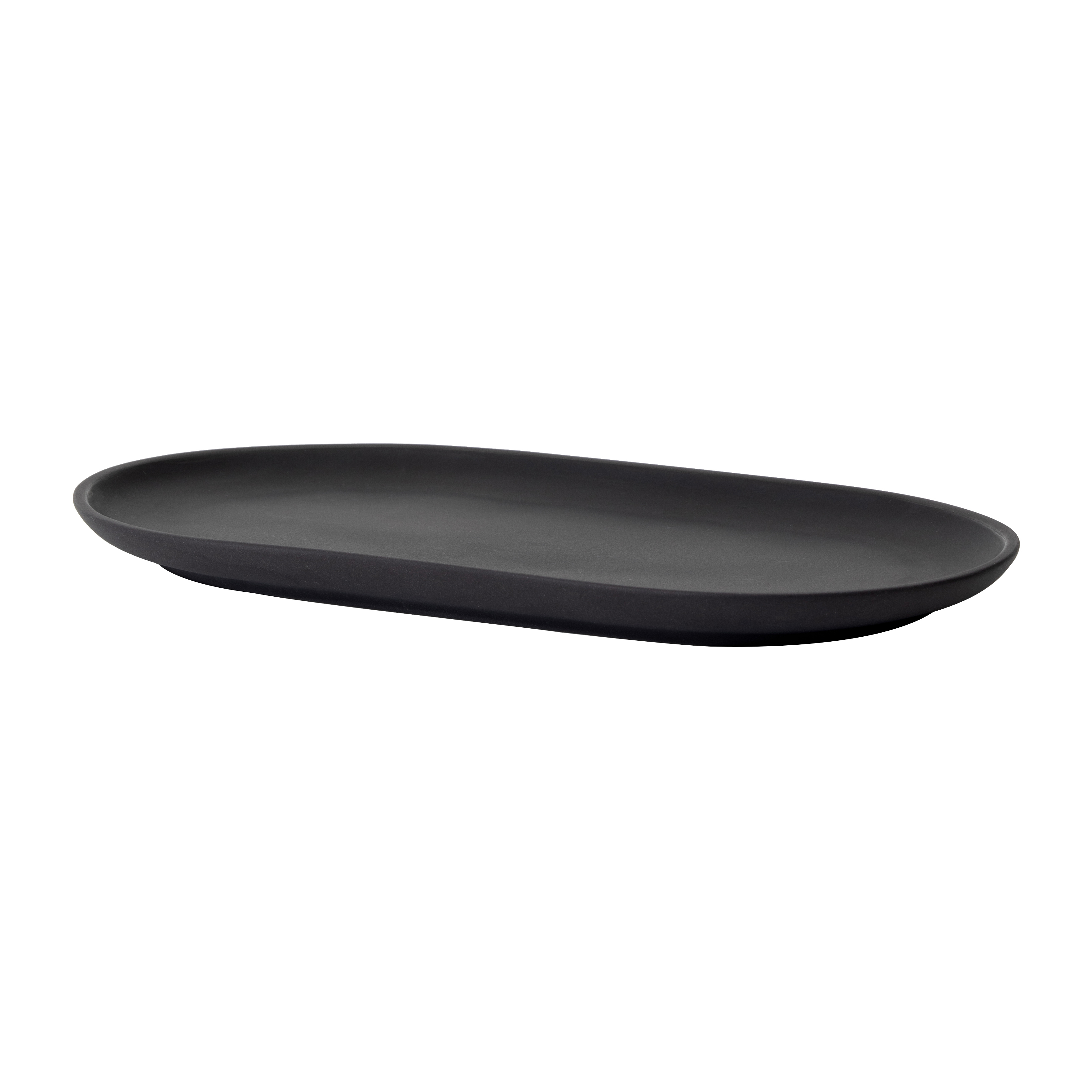 Plato ovalado Sand 12,5×20 cm.ju{font-size:18px}Black clay