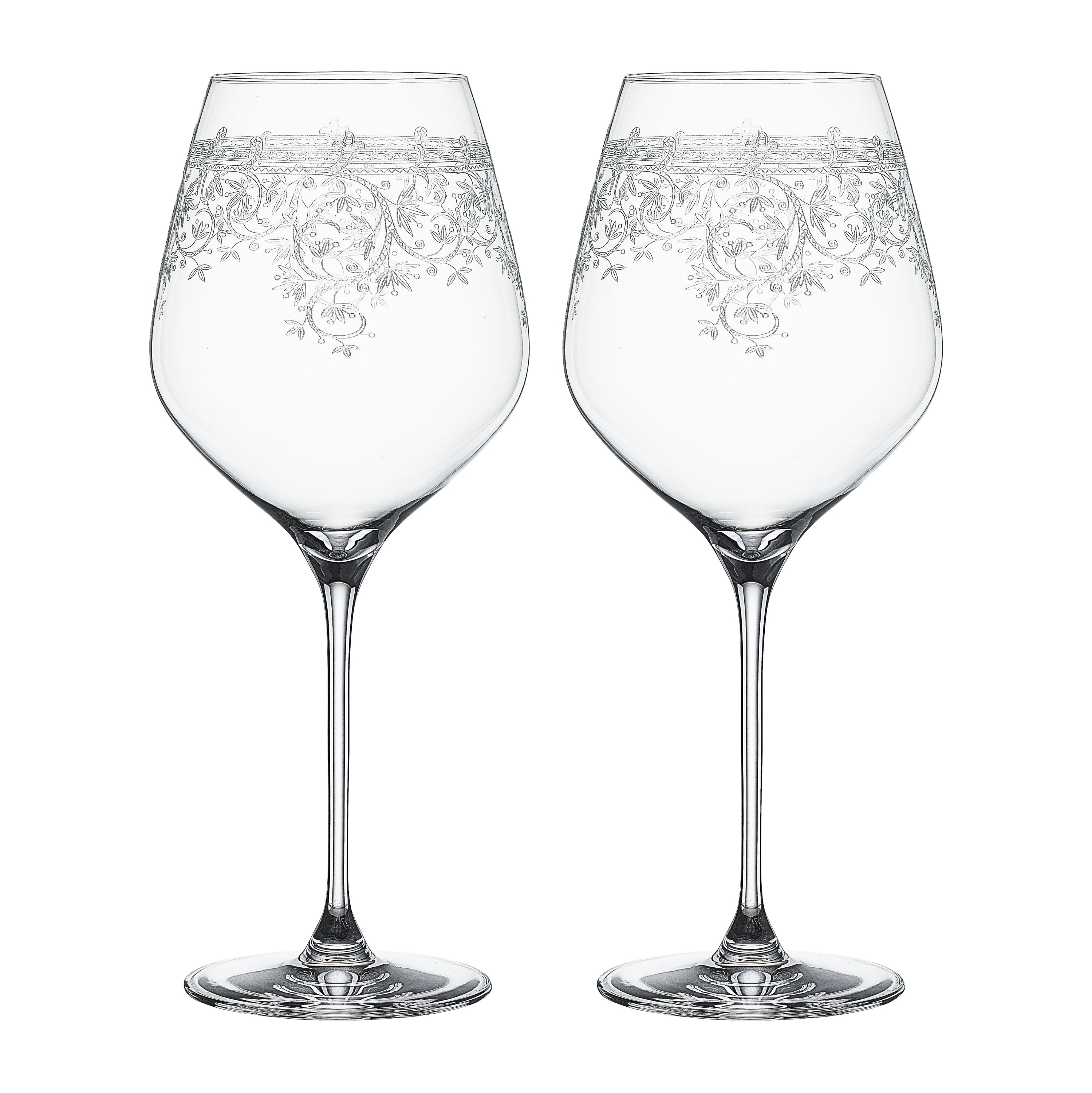 2 Copas de vino tinto Burgundy Arabesque 84 cl.jo{font-size:18px}transparente