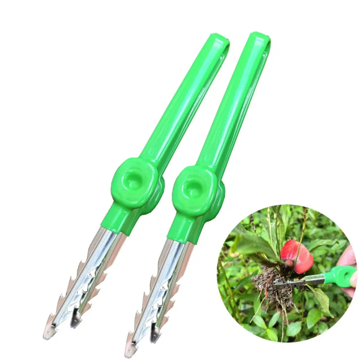 Lot de 2 pinces pour pot de jardin en acier inoxydable MCBOSON