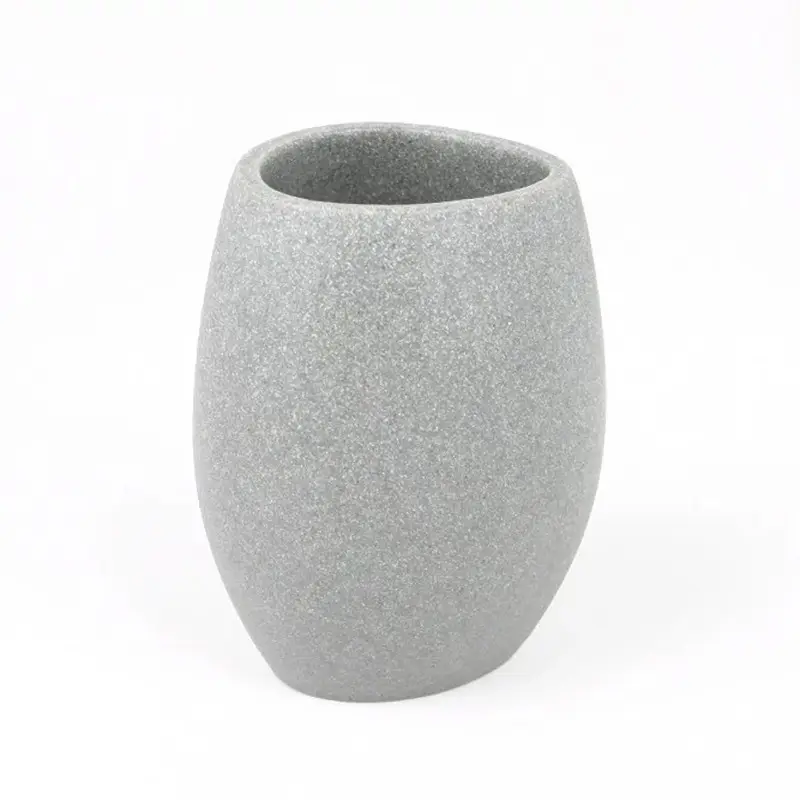 Gobelet de salle de bain gris galet