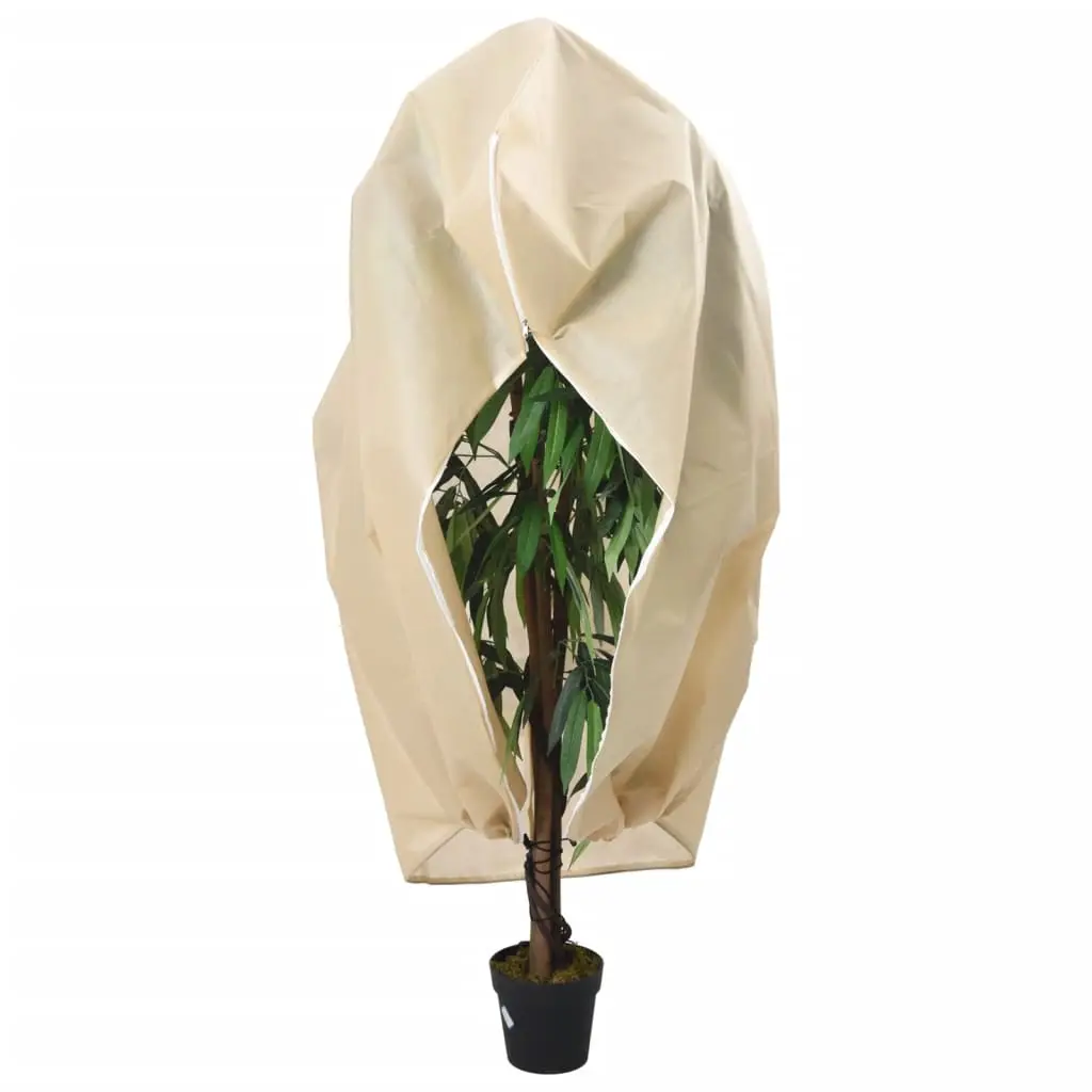 Lot de 4 Très Grandes Housses Protection Hiver Tissu Non Tissé avec Zip pour Jardin Beige 3.93×3.5m – ComfortXL Outdoor Living