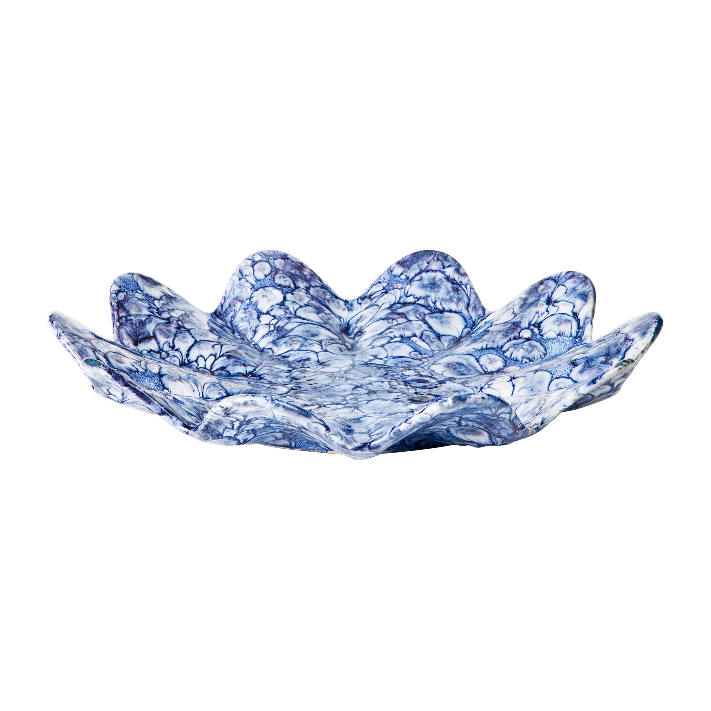 Plato decorativo Lilja Ø38 cm.jq{font-size:18px}Intense blue-white