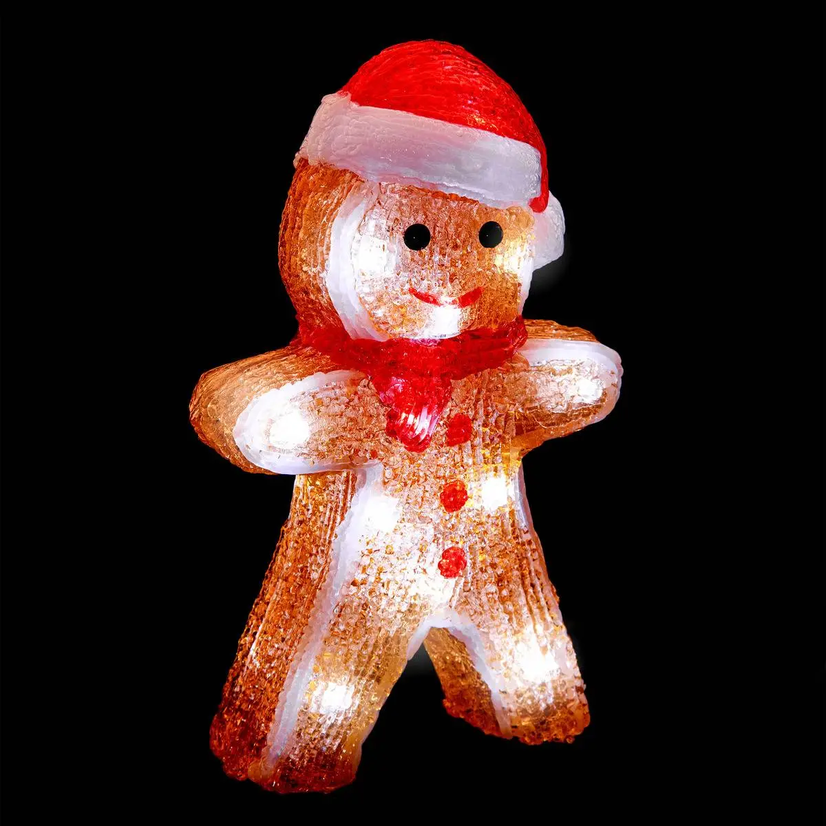 Forme acrylique pain d’épice lumineuse 20 LED H.21cm extérieur FEERIC LIGHTS & CHRISTMAS