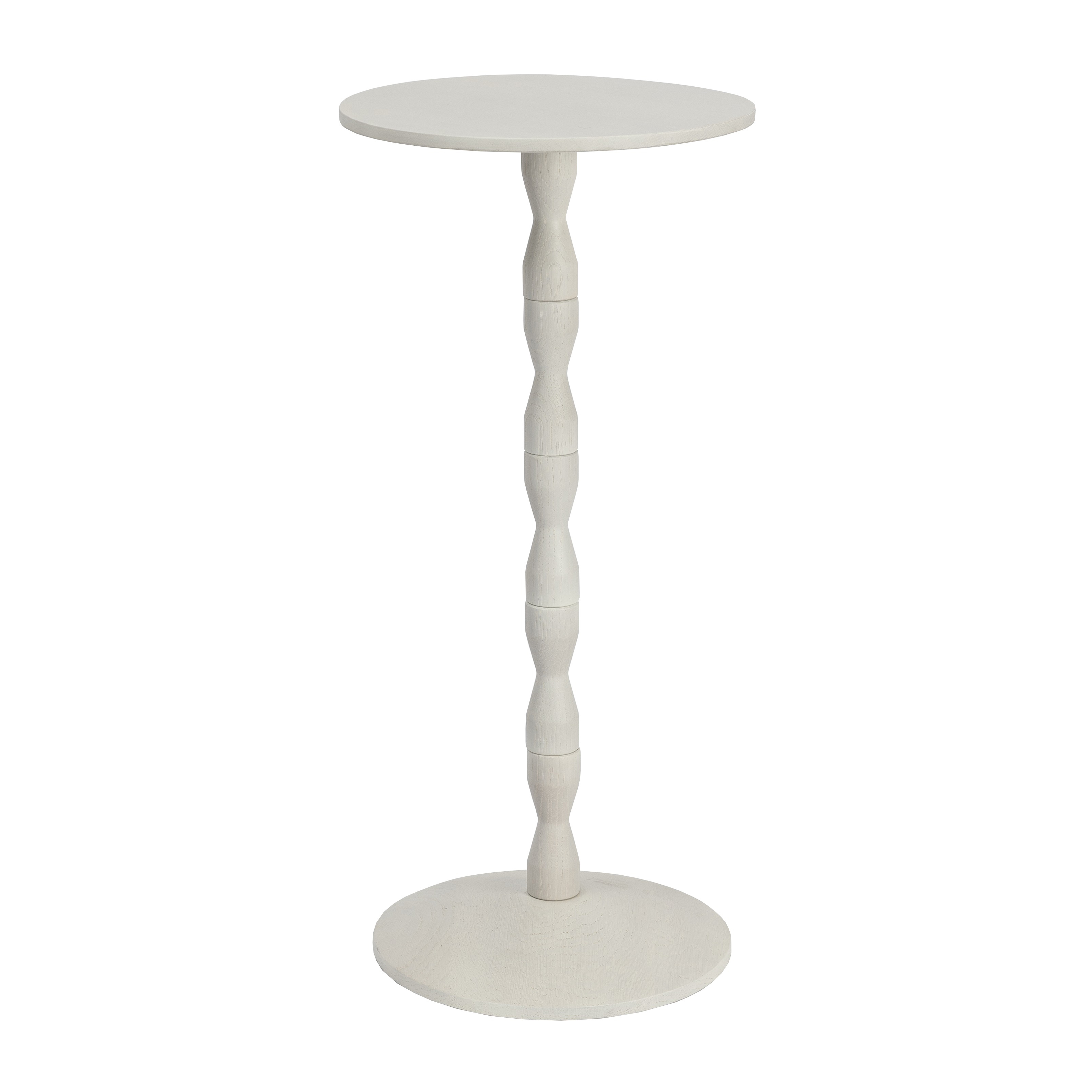 Mesa Pedestal Ø31×67,5 cm.jv{font-size:18px}Stained white grey