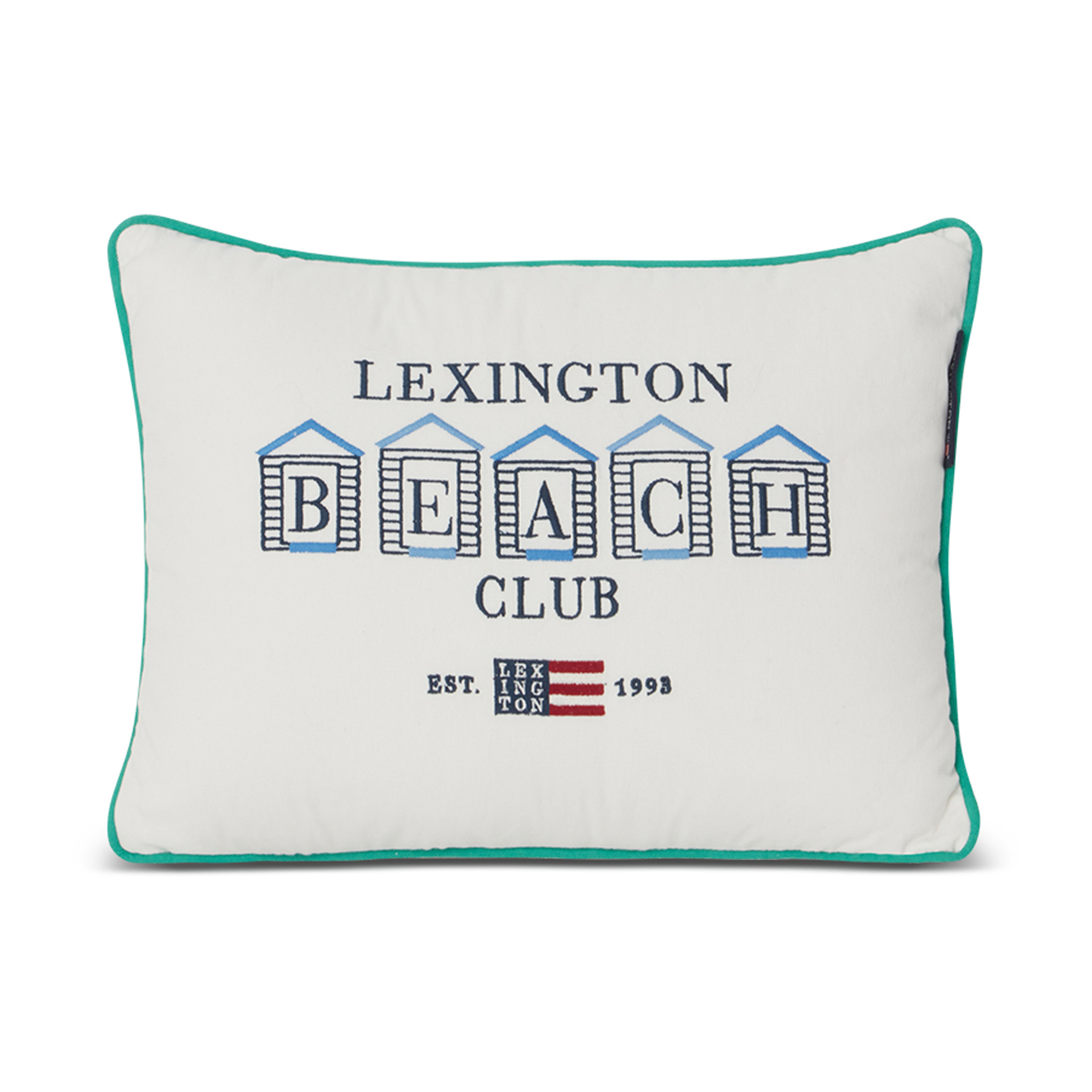Cojín Beach Club Small Embroidered 30×40 cm.jx{font-size:18px}Azul-blanco-verde