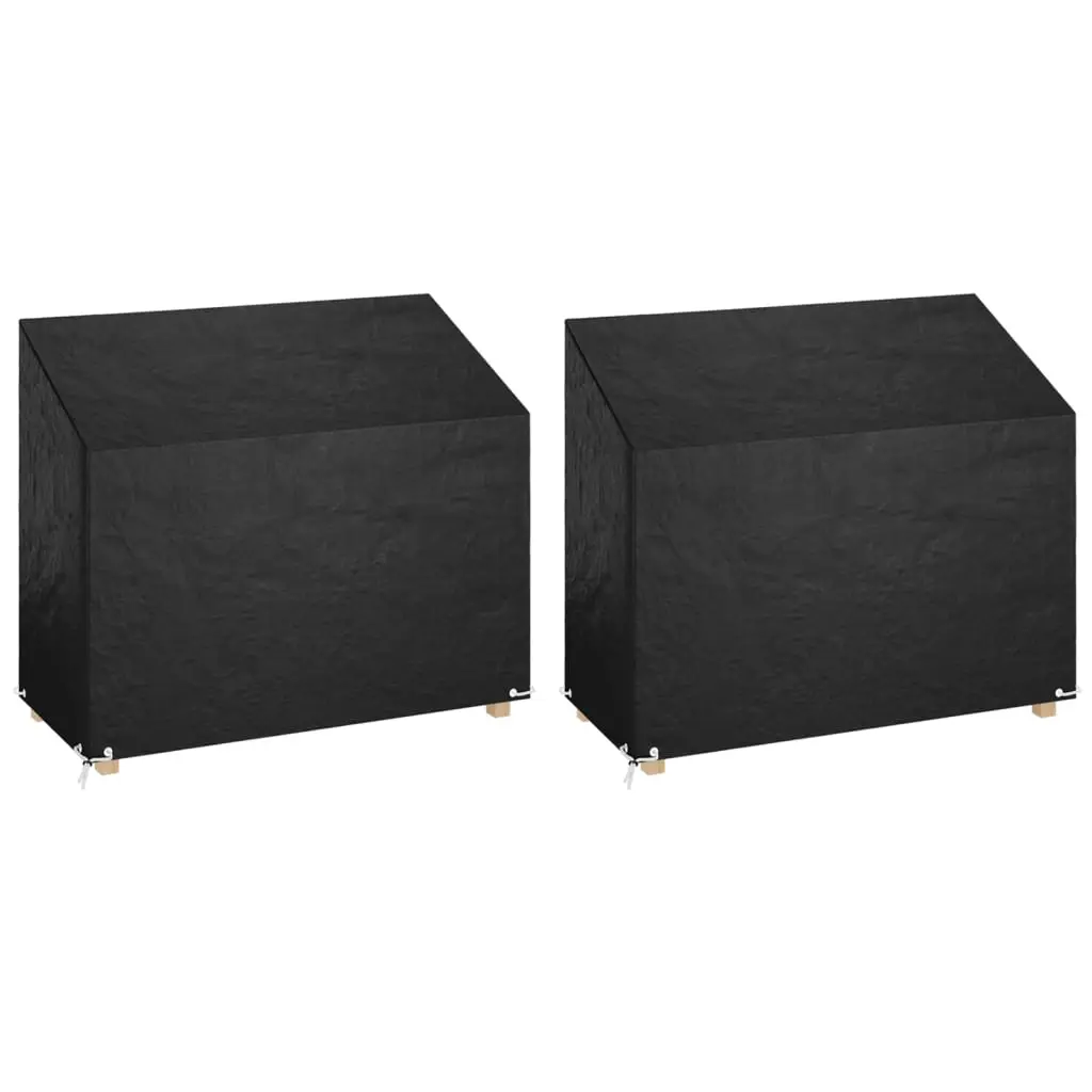 Lot de 2 Housses pour Banc de Jardin PE Résistant Imperméable Anti-UV Extérieur Noir 160x70x70/88 cm – ComfortXL Outdoor Living