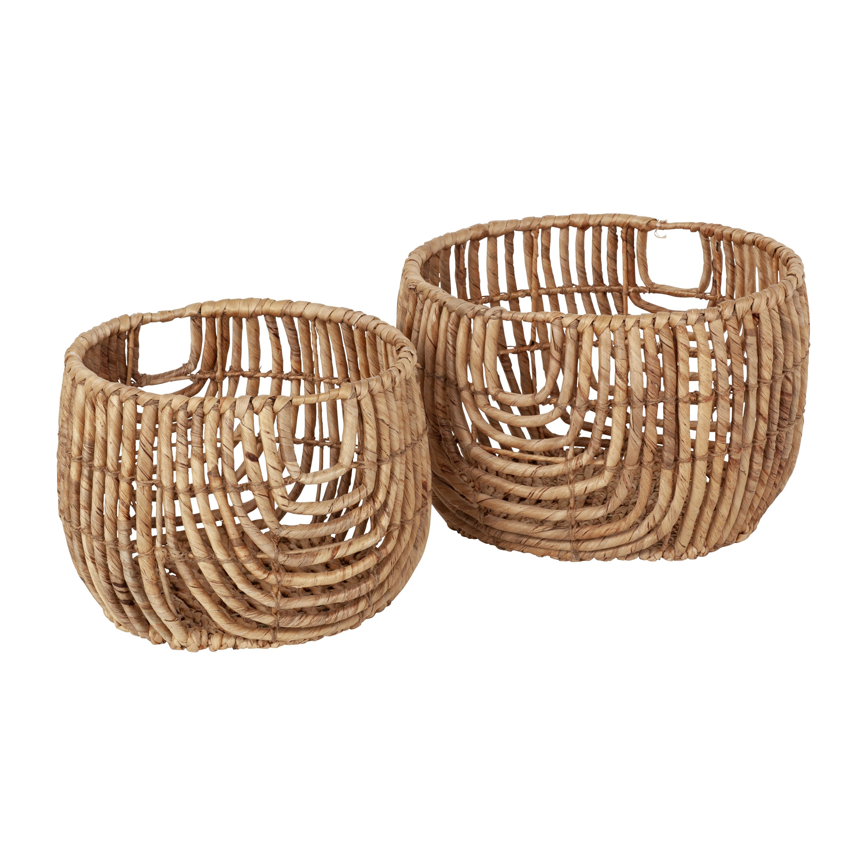 Set de 2 cestas Lily round open twist.iy{font-size:18px}Natural