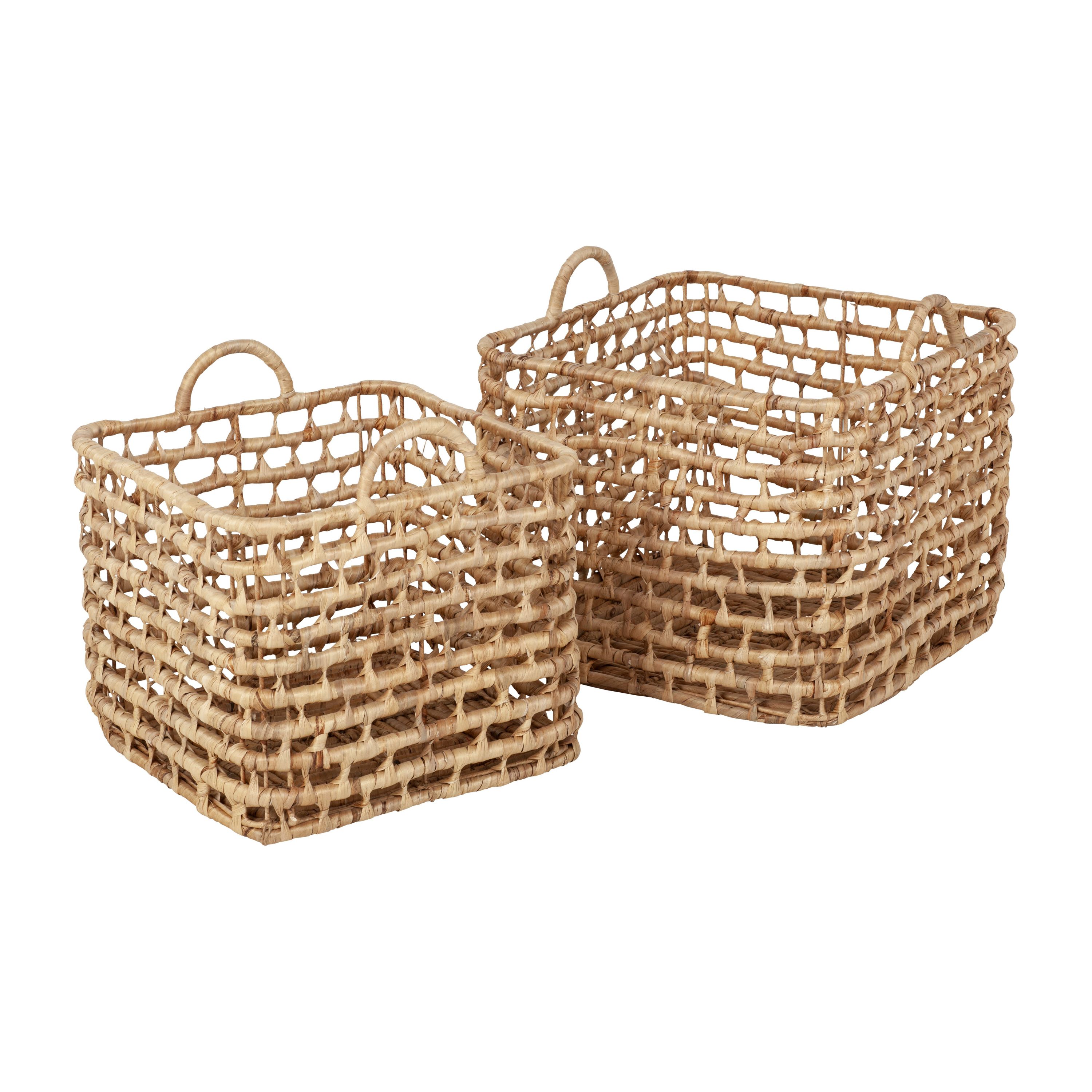 Set de 2 cestas Lily cuadrado open twist.iy{font-size:18px}Natural