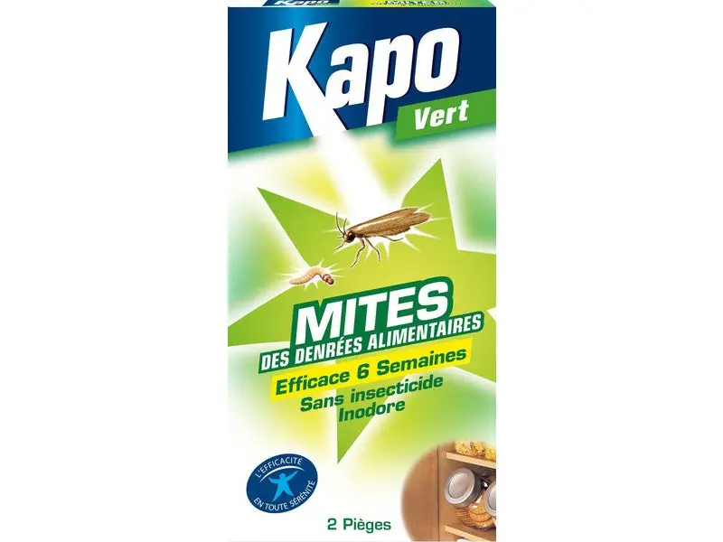 Lot De 2 Pièges Lot De 2 Pièges Insecticides Pour Mites Alimentaires KAPO VERT